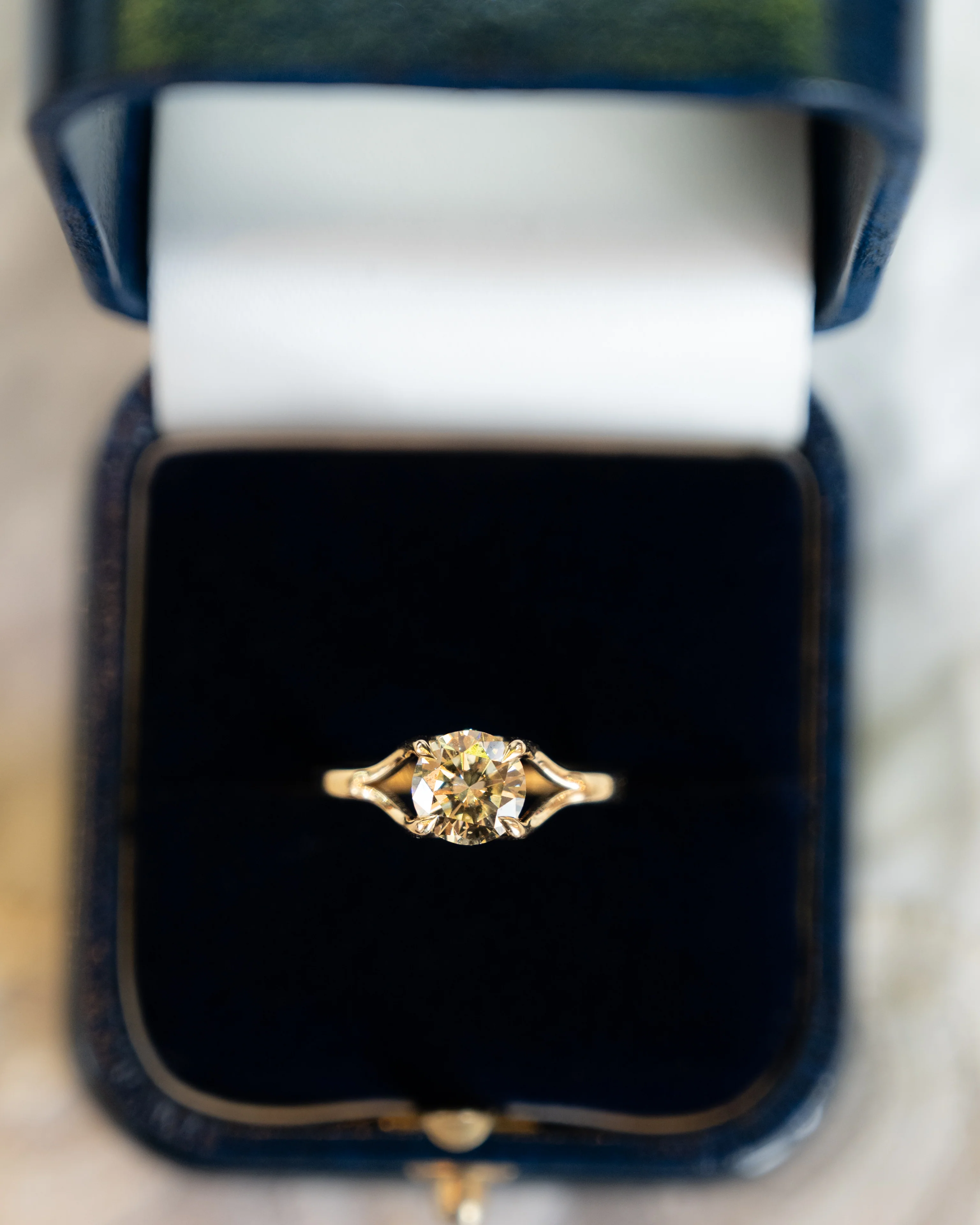 1.28 Round Diamond Solitaire Engagement Ring in 14k - Image 6