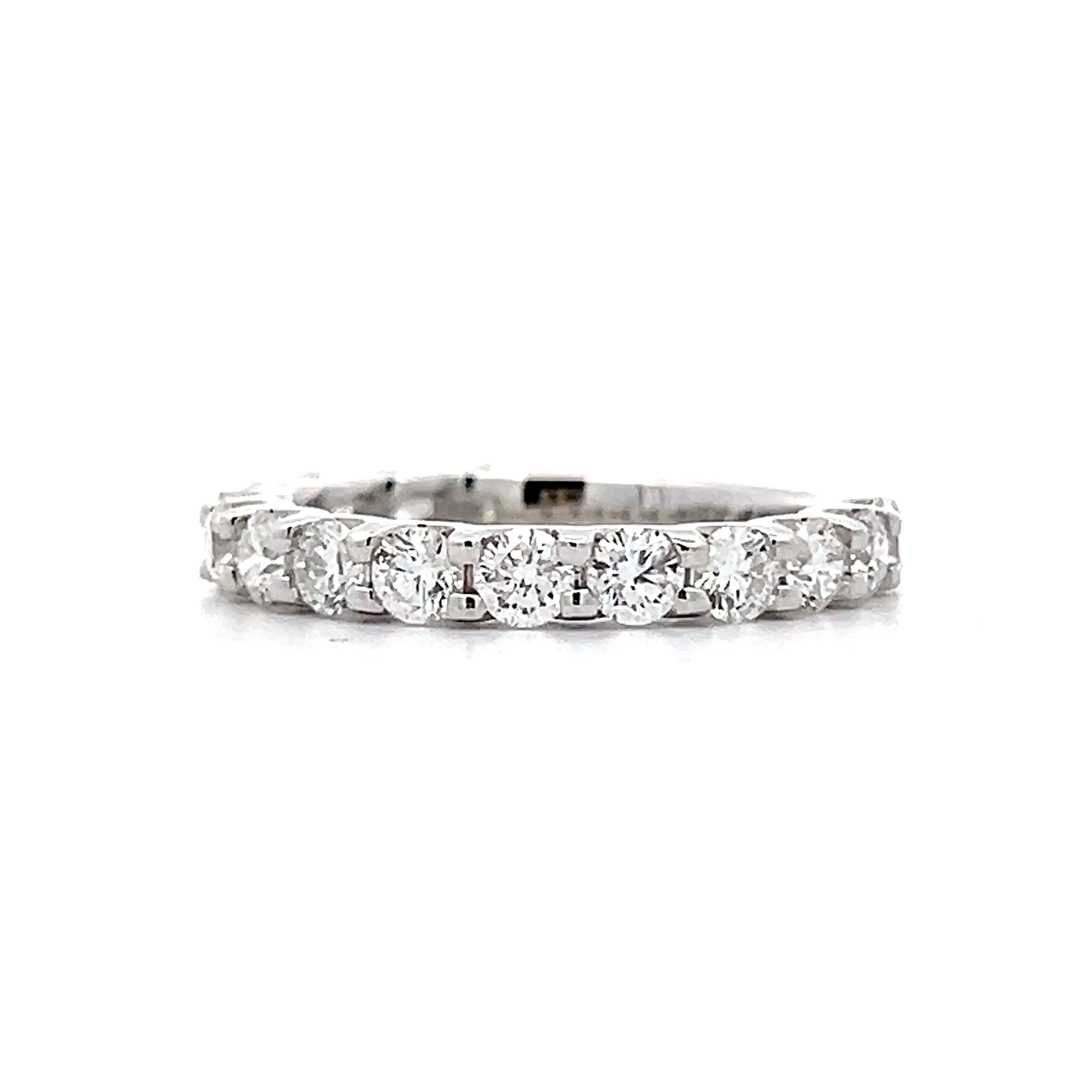 1.50 Round Brilliant Diamond Wedding Band in 18k - Image 2
