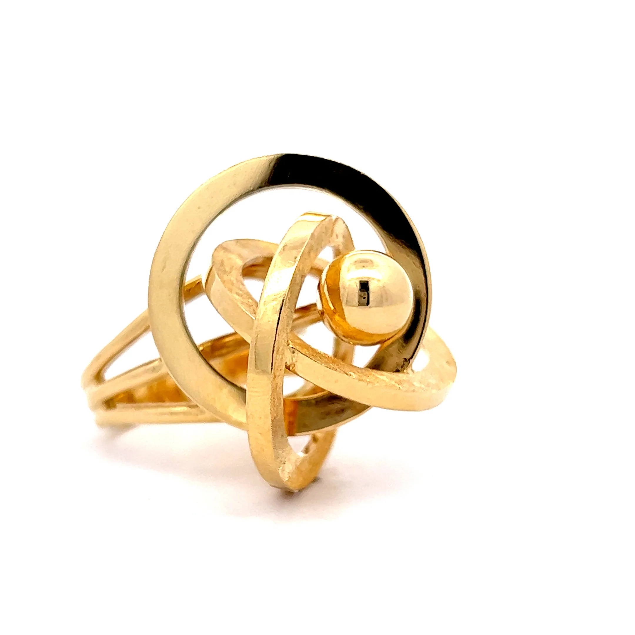 Gyroscopic Cocktail Ring in 18k Yellow Gold - Image 2