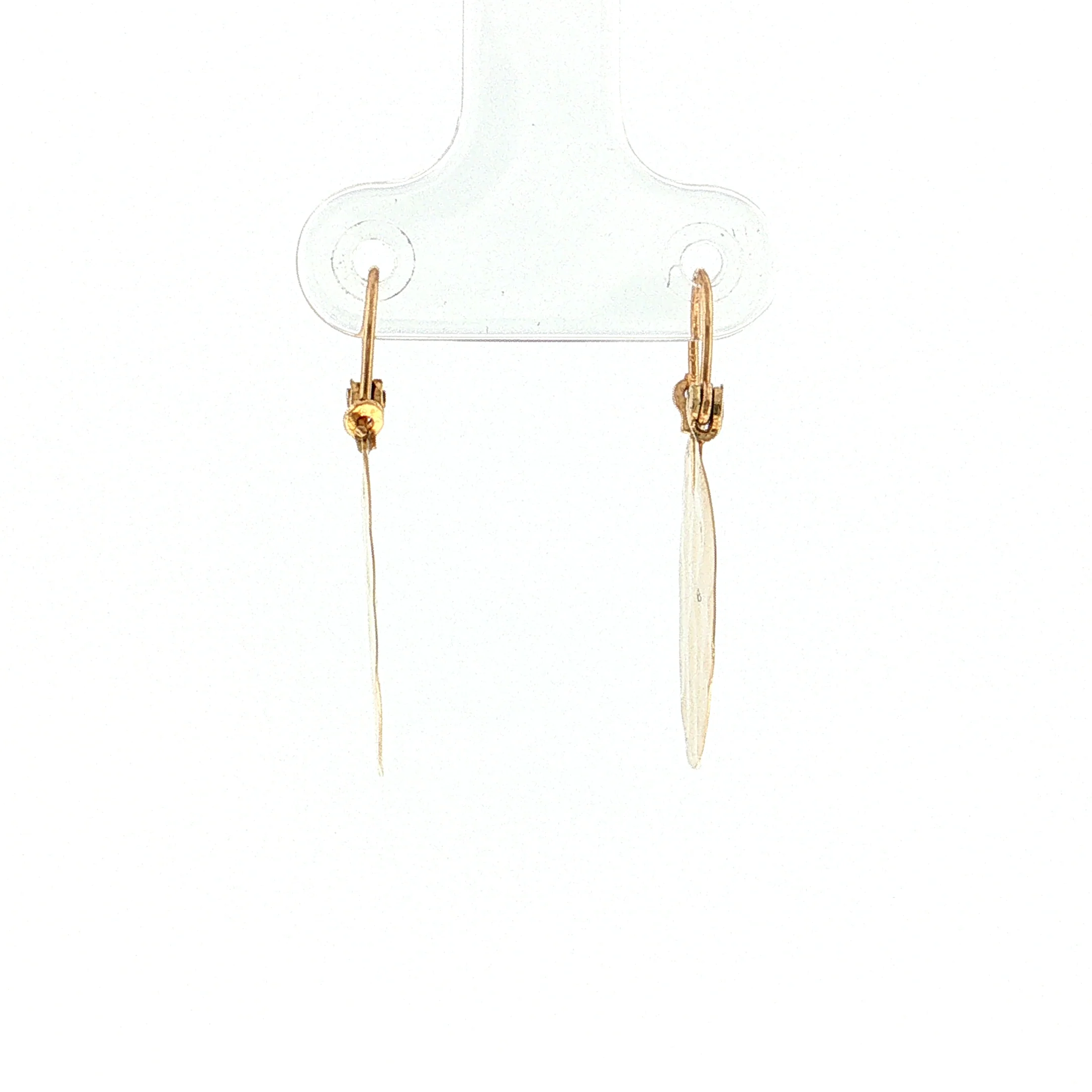 Hammered Disc Drop Earrings 14k Yellow Gold