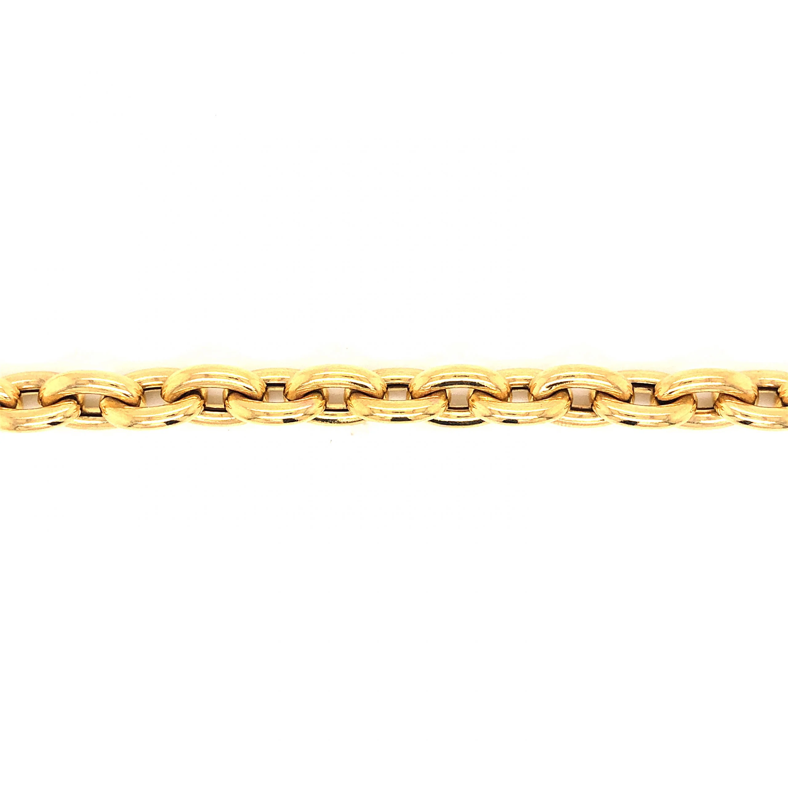 Heart Padlock Chain Bracelet in 14k Yellow Gold - Image 2