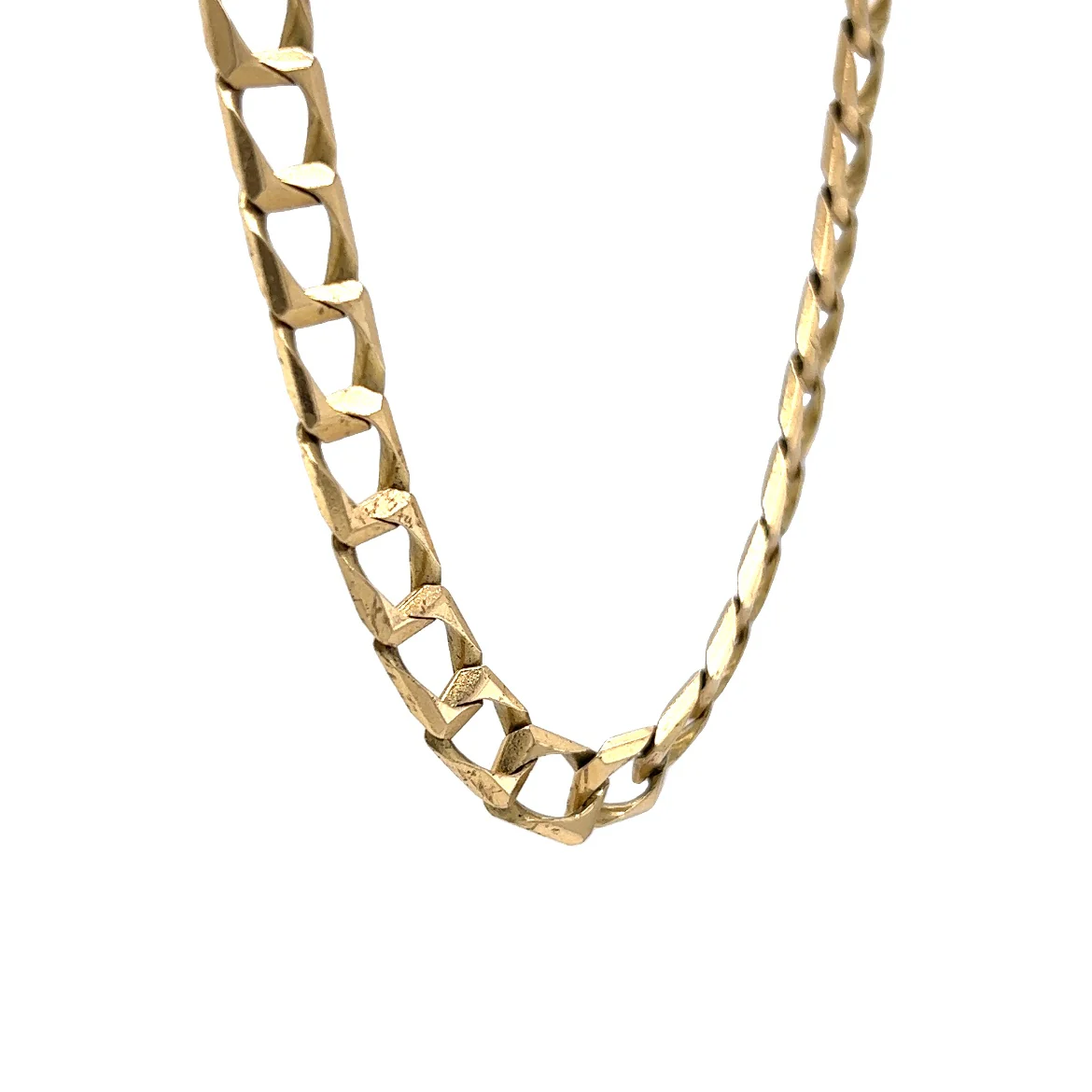 Heavy Chain Link Necklace in 14k Yellow Gold - Image 3