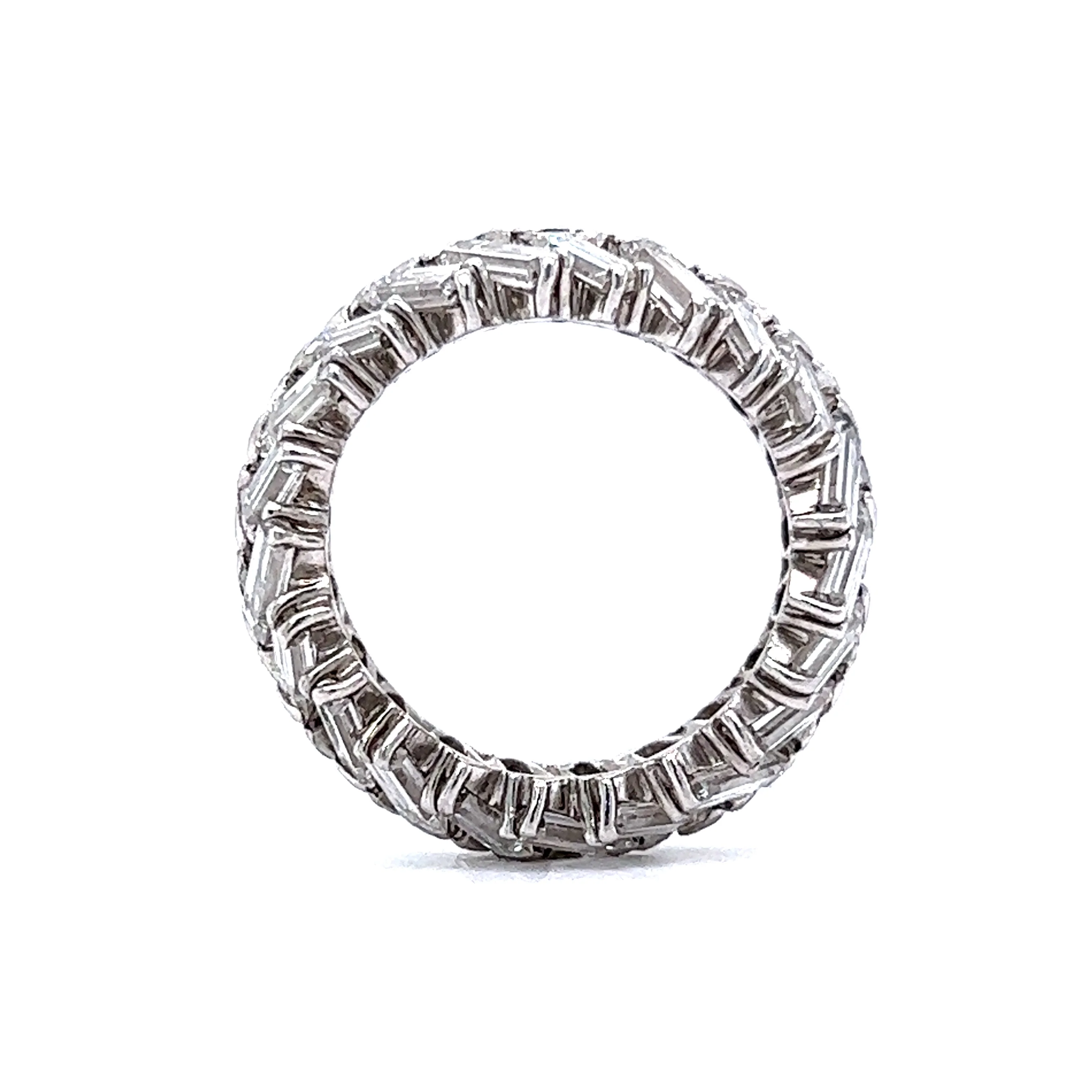 Herringbone Diamond Eternity Band in Platinum - Image 4
