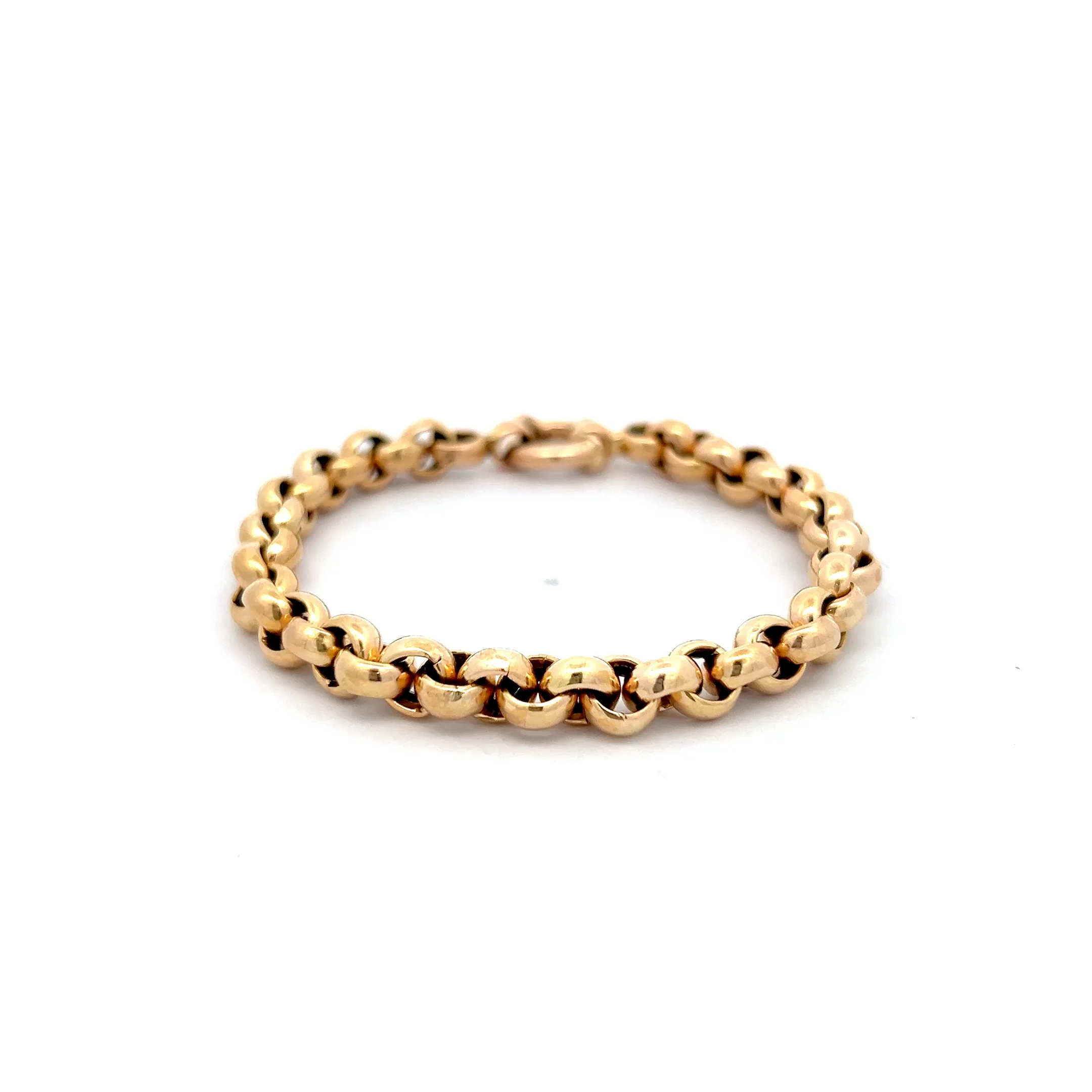 Hollow Rolo Link Bracelet in 18k Yellow Gold