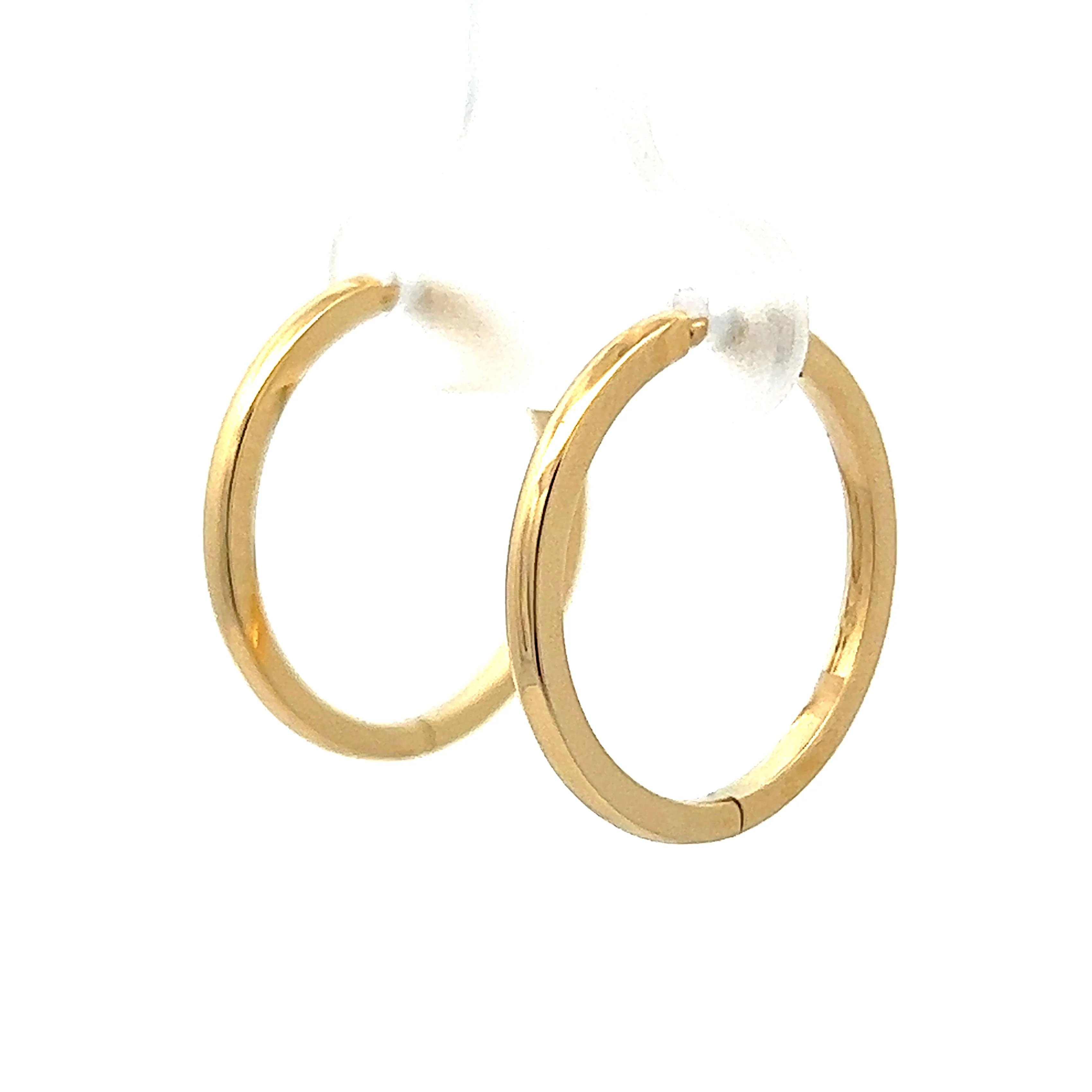 20mm Hoop Earrings in 14k Yellow Gold - Image 2