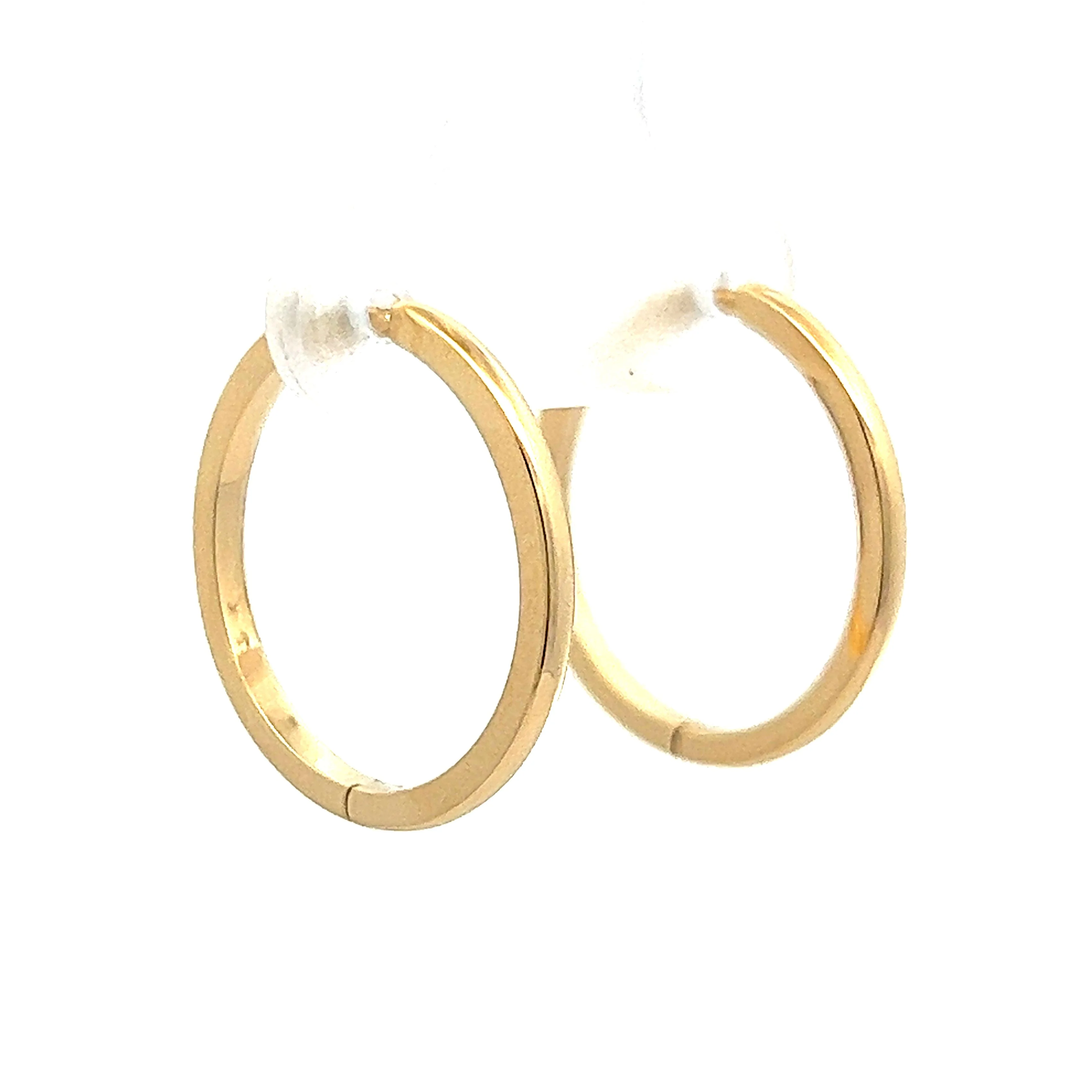 20mm Hoop Earrings in 14k Yellow Gold - Image 3