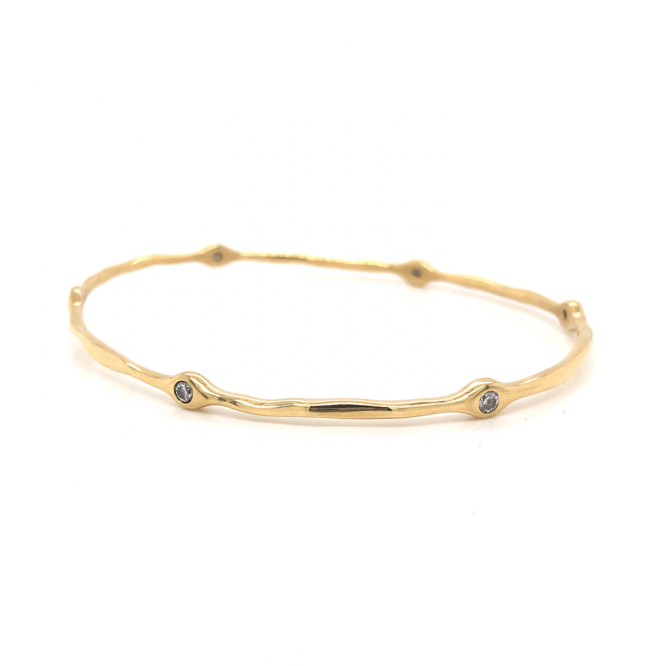Ippolita Superstar Diamond Bangle Bracelet in 18k Yellow Gold - Image 2
