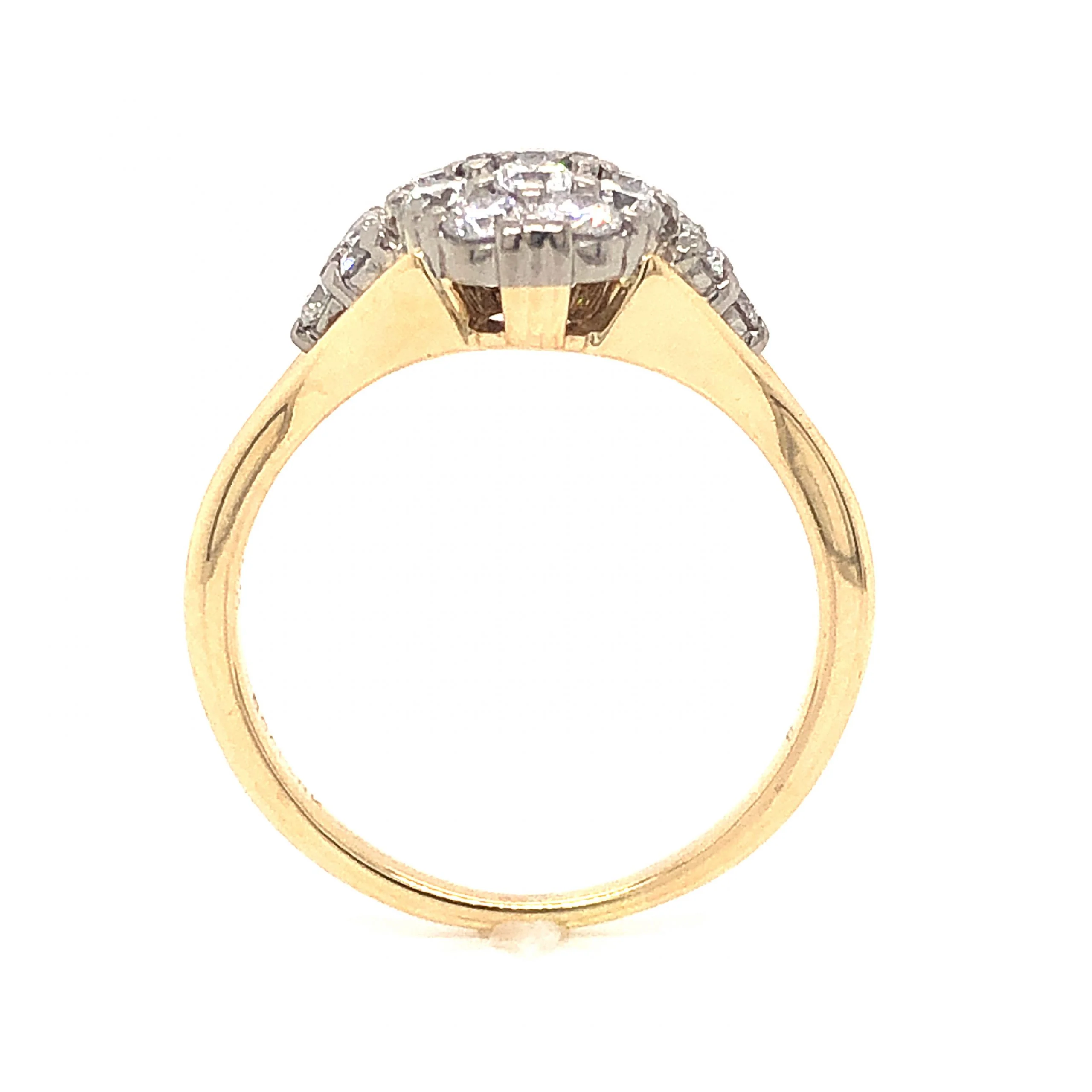 Jabel Pave Diamond Cocktail Ring 18k Yellow & White Gold - Image 3