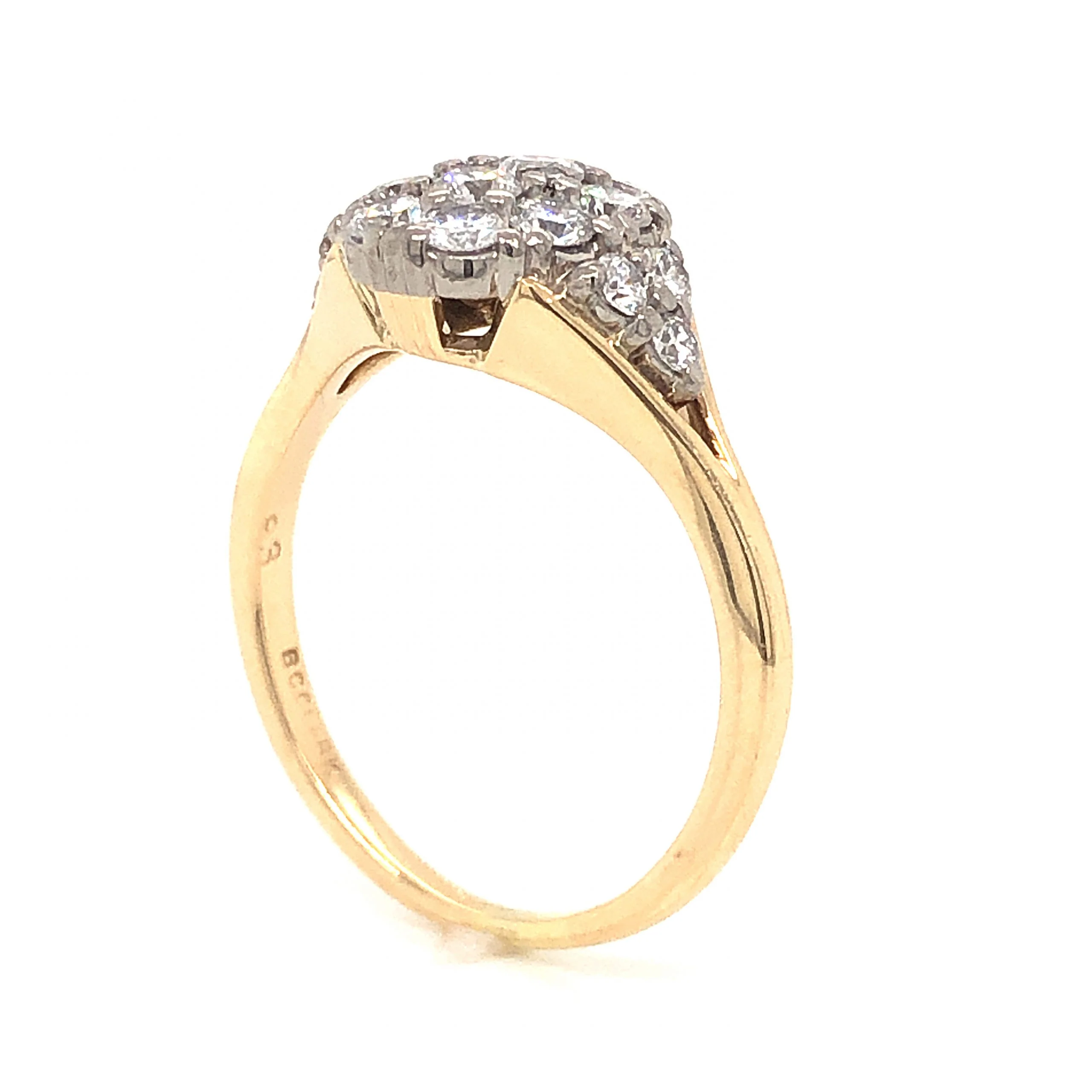 Jabel Pave Diamond Cocktail Ring 18k Yellow & White Gold - Image 4
