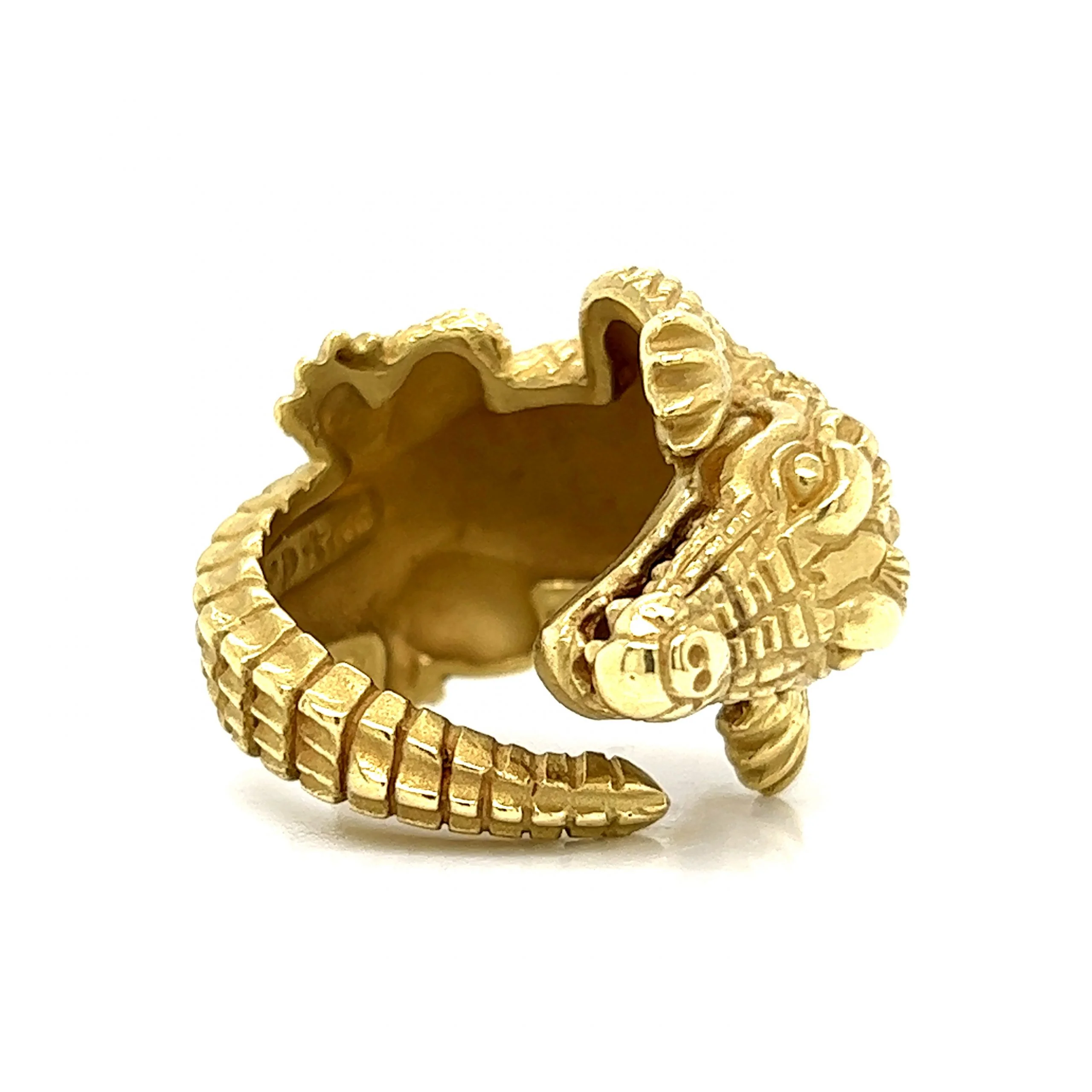Kieselstein Cord Alligator Ring in 18k Yellow Gold - Image 2