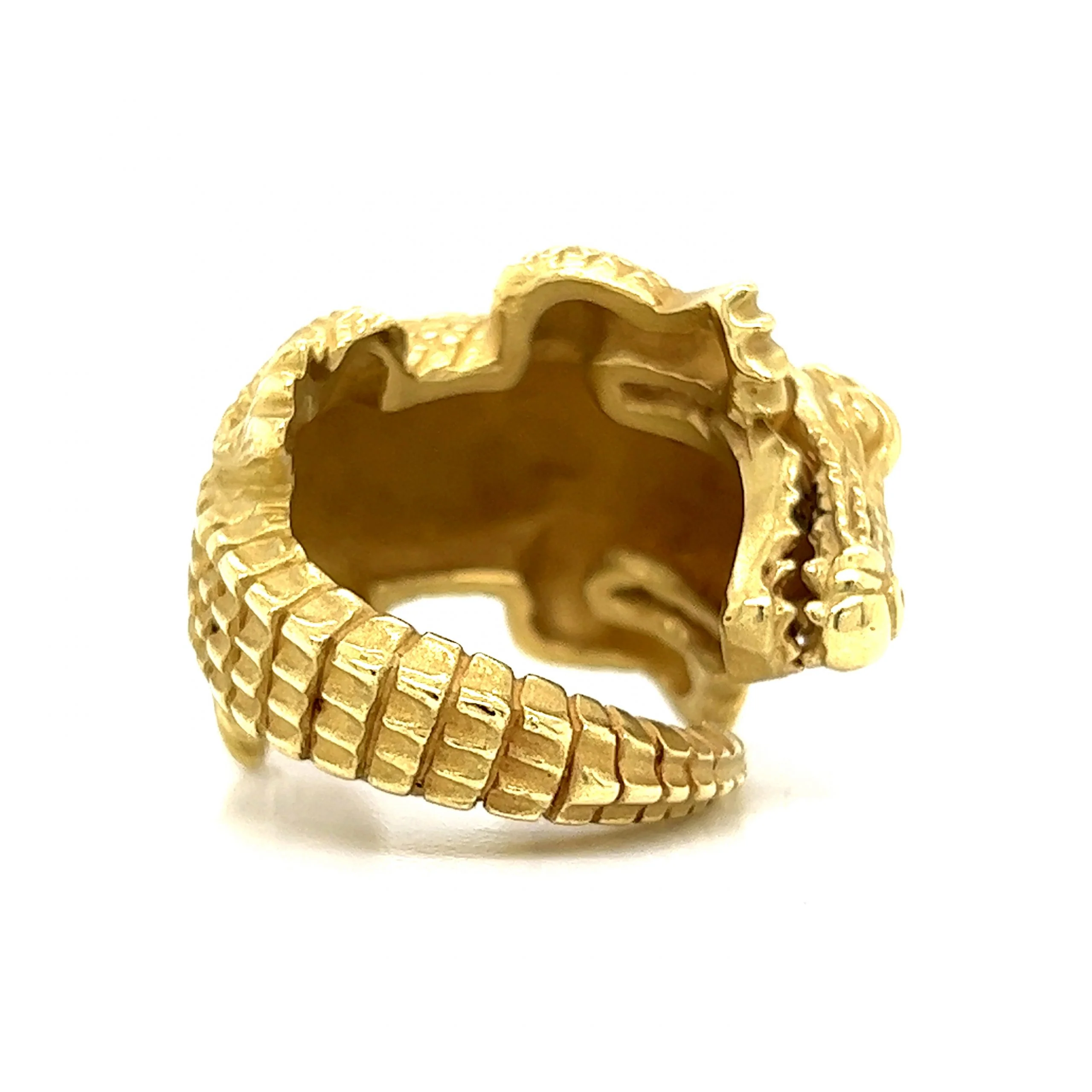 Kieselstein Cord Alligator Ring in 18k Yellow Gold - Image 3