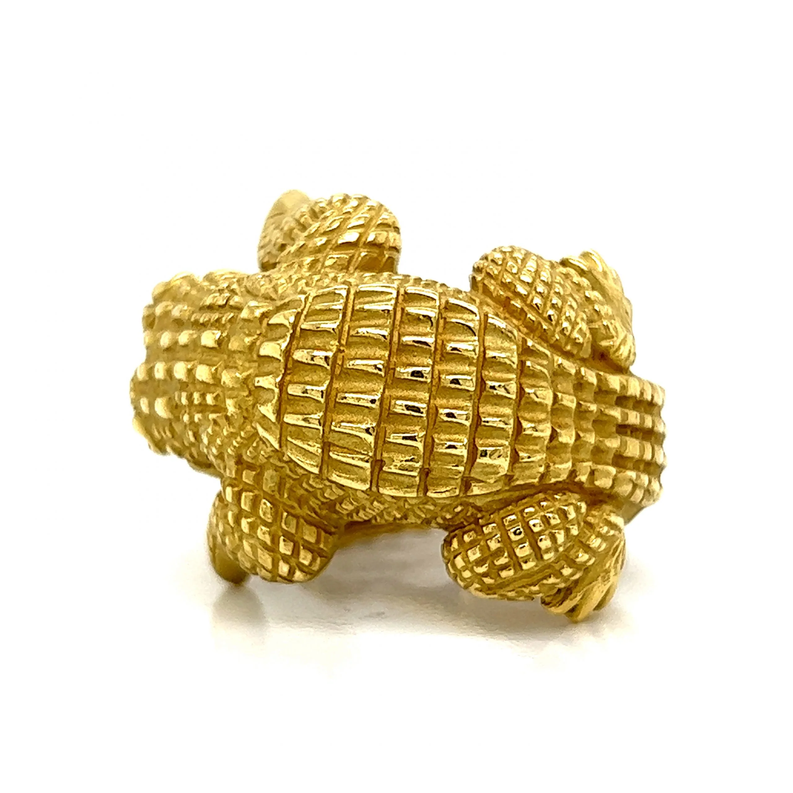Kieselstein Cord Alligator Ring in 18k Yellow Gold - Image 4