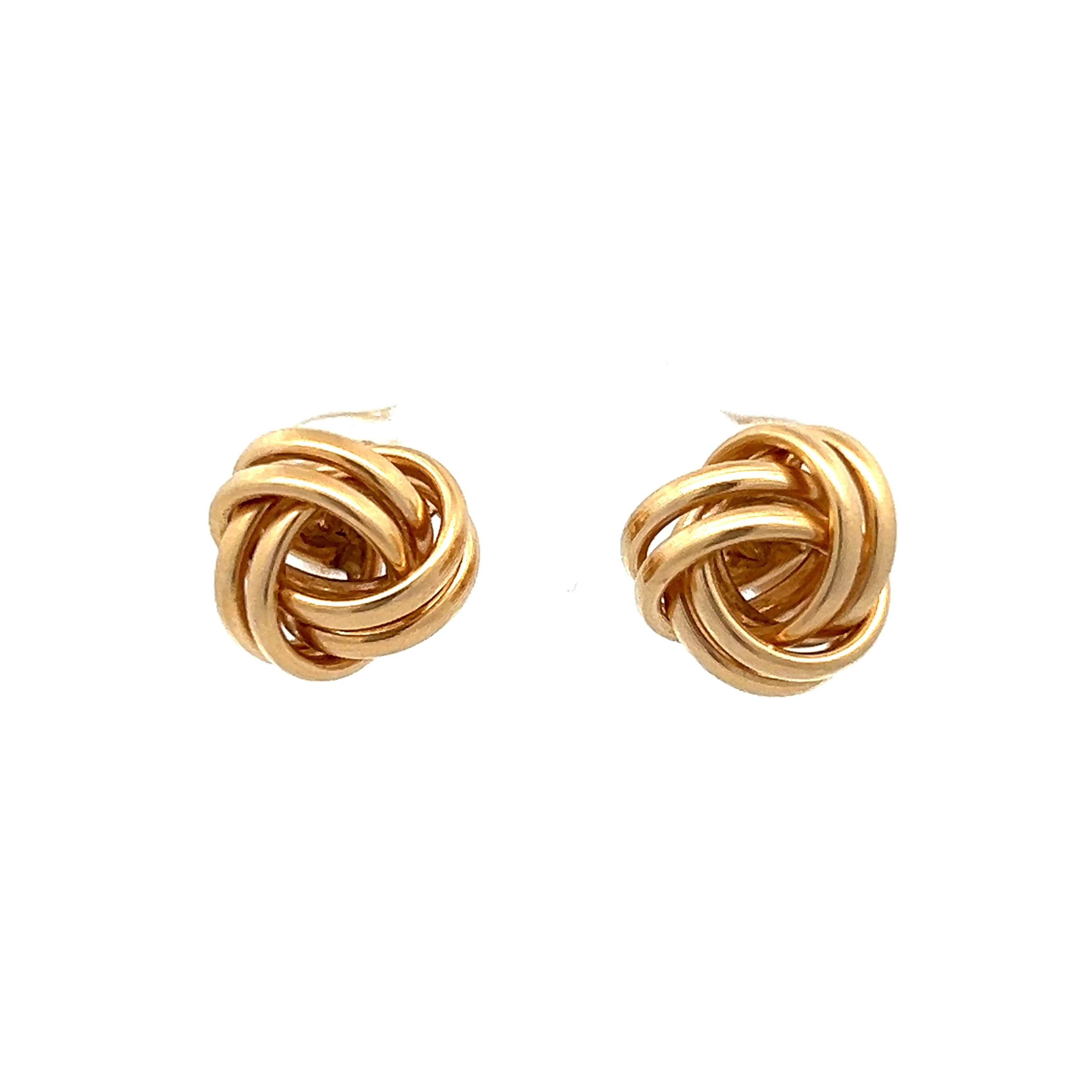 Knotted Ball Stud Earrings in 14k Yellow Gold