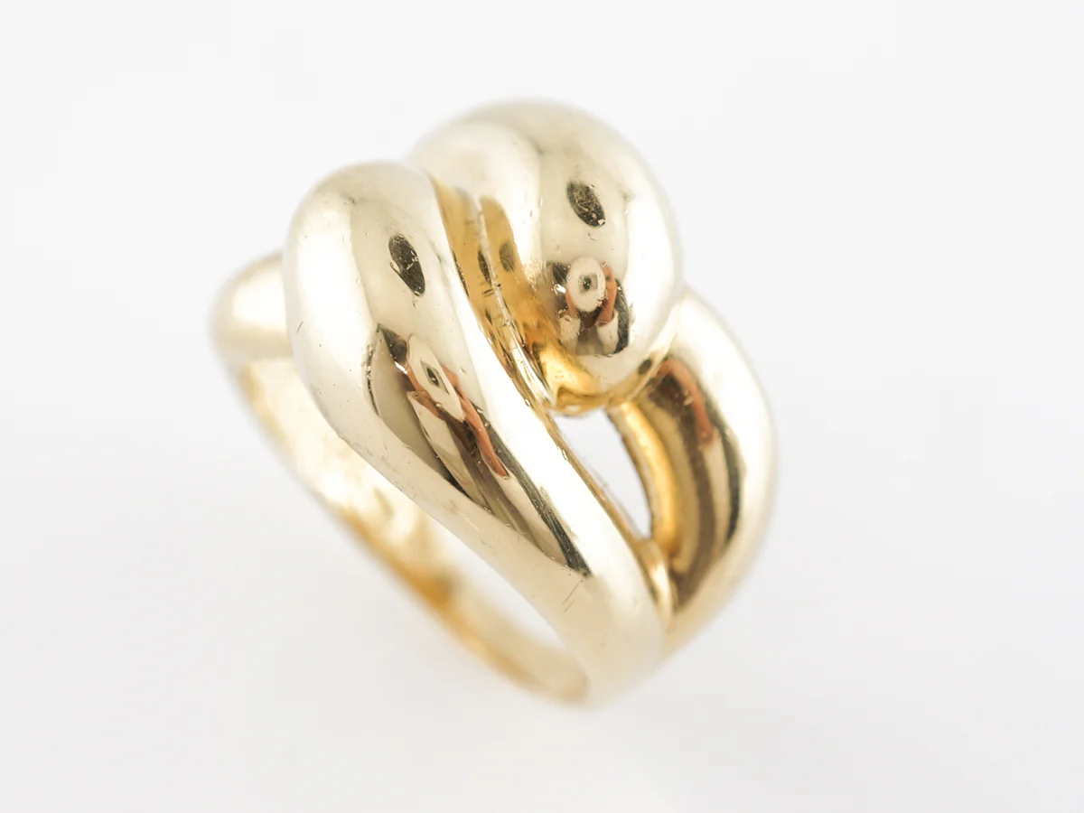 Knotted Right Hand Ring in 18k Yellow Gold - Image 6