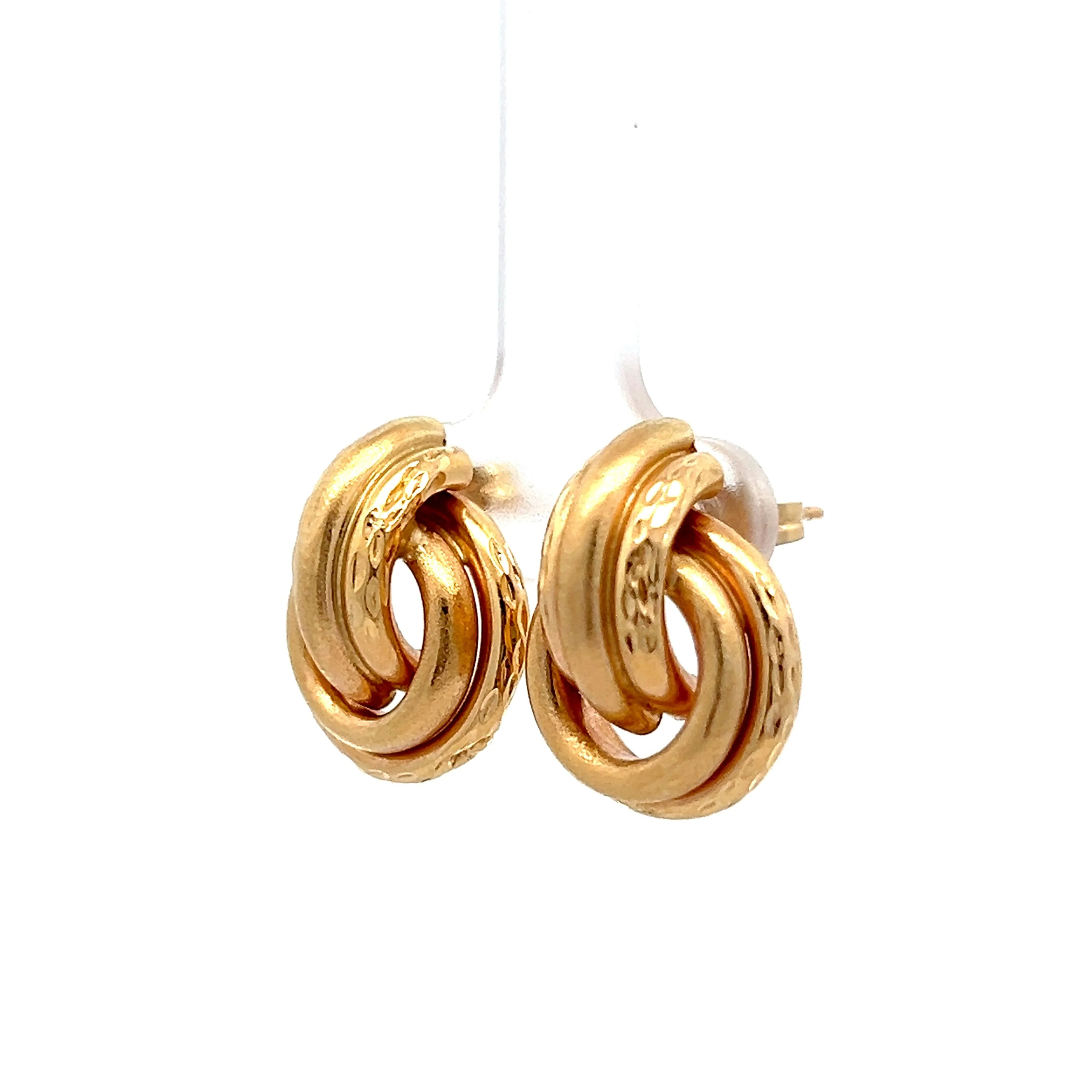 Knotted Stud Earrings in 14k Yellow Gold - Image 2