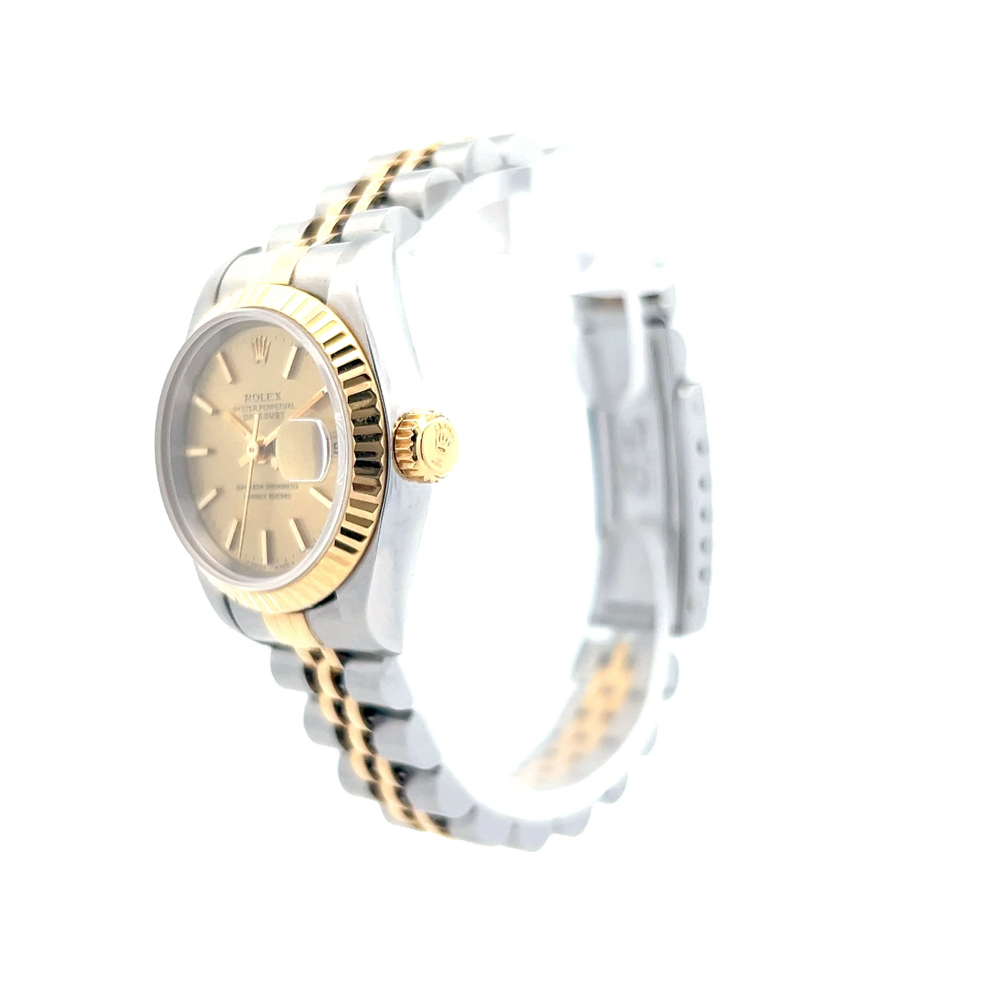 Ladies Rolex Datejust Champagne Dial in Stainless & 18k - Image 2