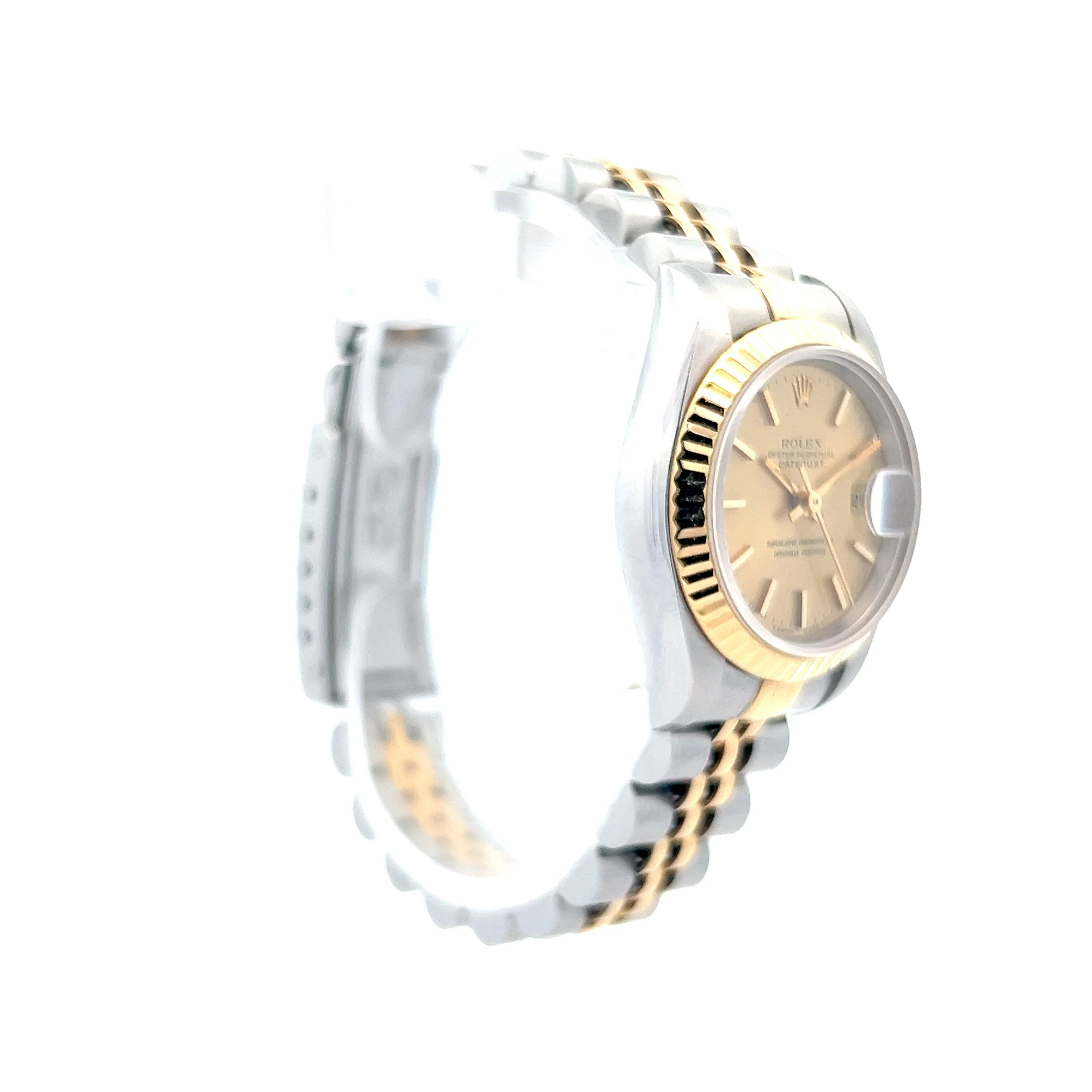 Ladies Rolex Datejust Champagne Dial in Stainless & 18k - Image 3