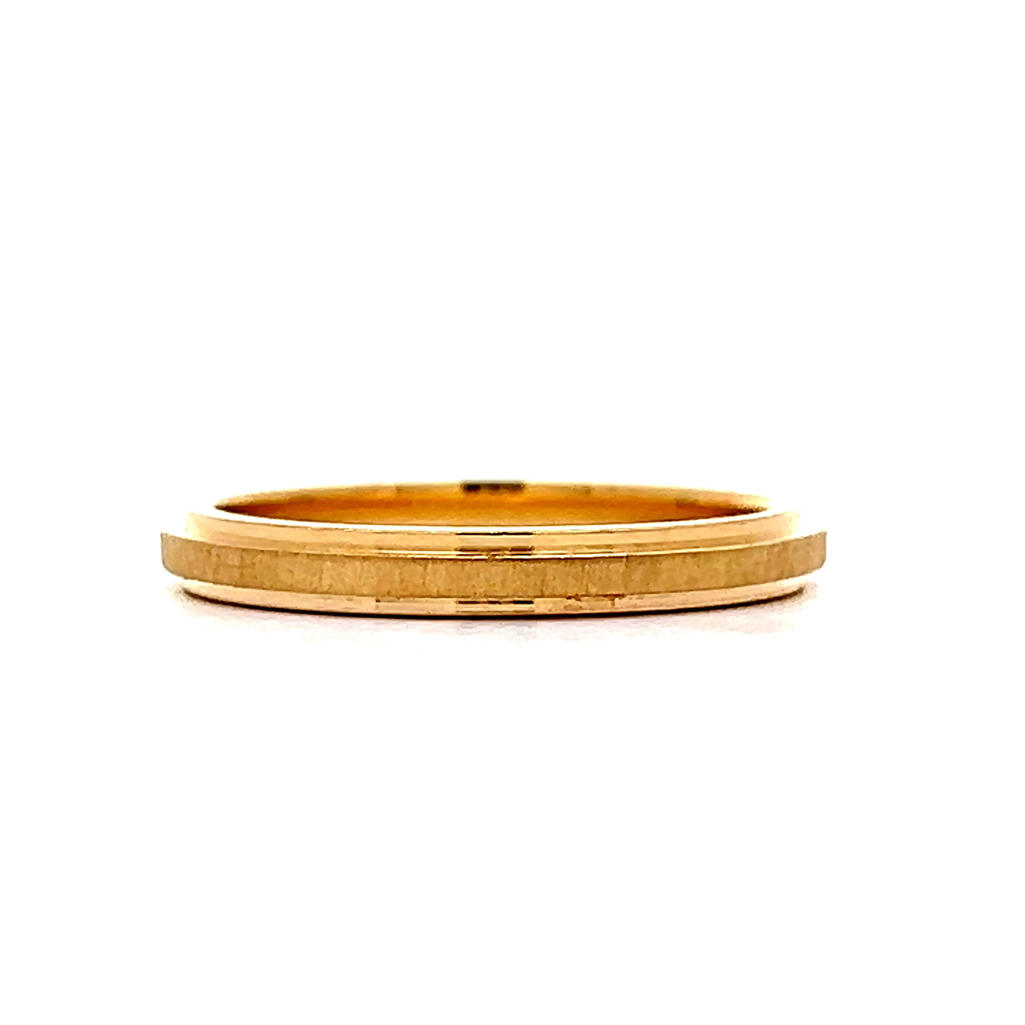 Matte Finish Stackable Band in 14k Yellow Gold - Image 3