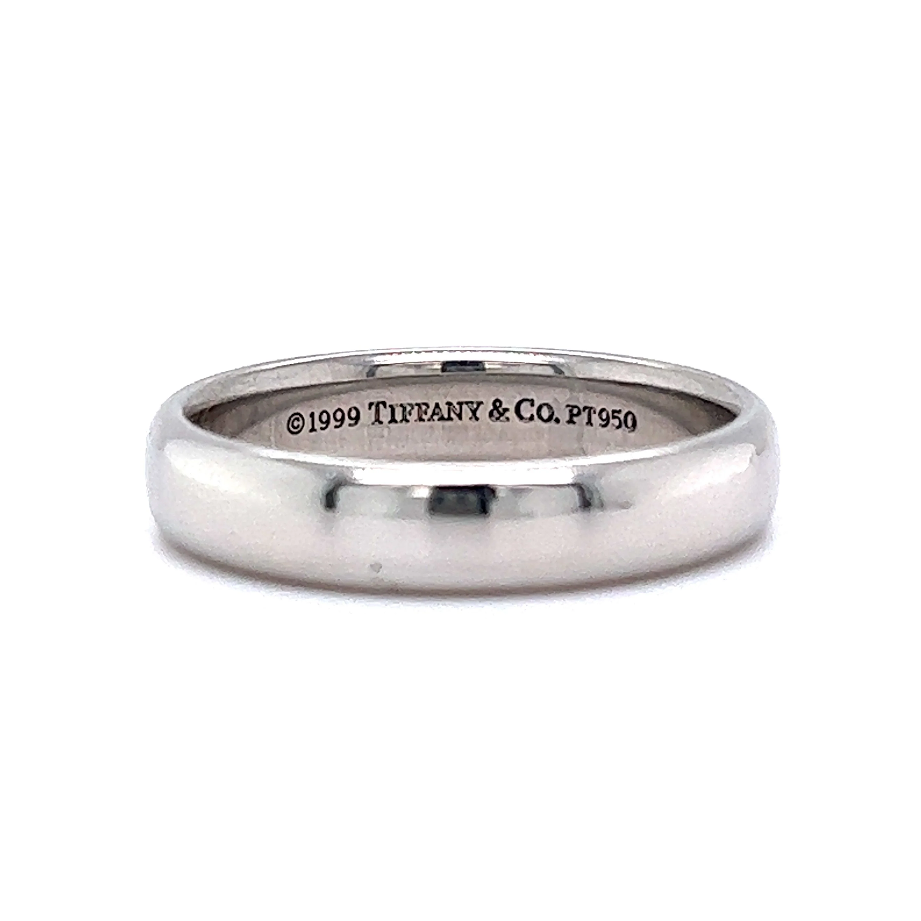 Men's 4.5mm Tiffany & Co. Wedding Band in Platinum - Image 4