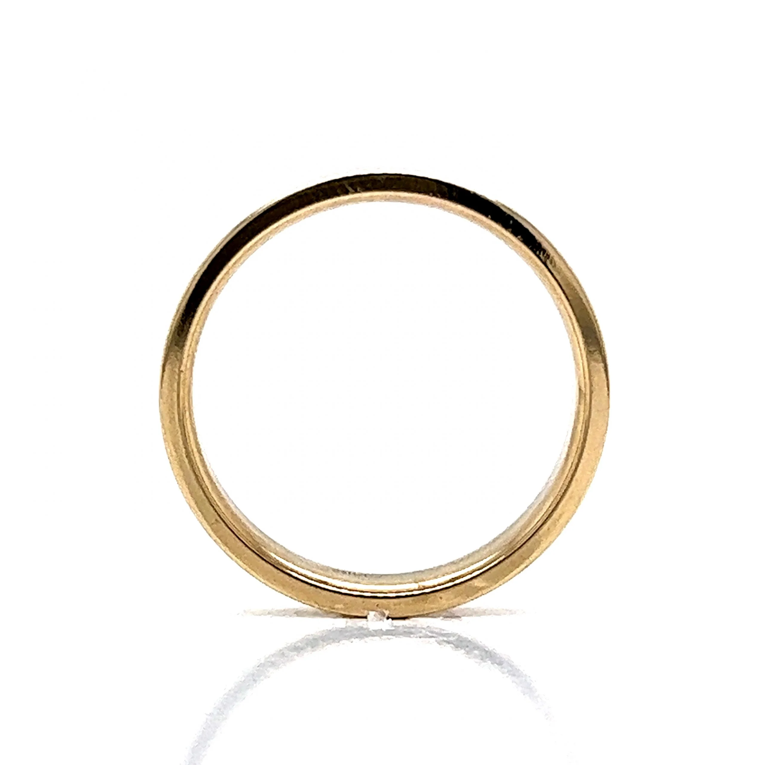 Men's 4mm Flat Edge Wedding Band in 14k Yellow Gold - Image 4