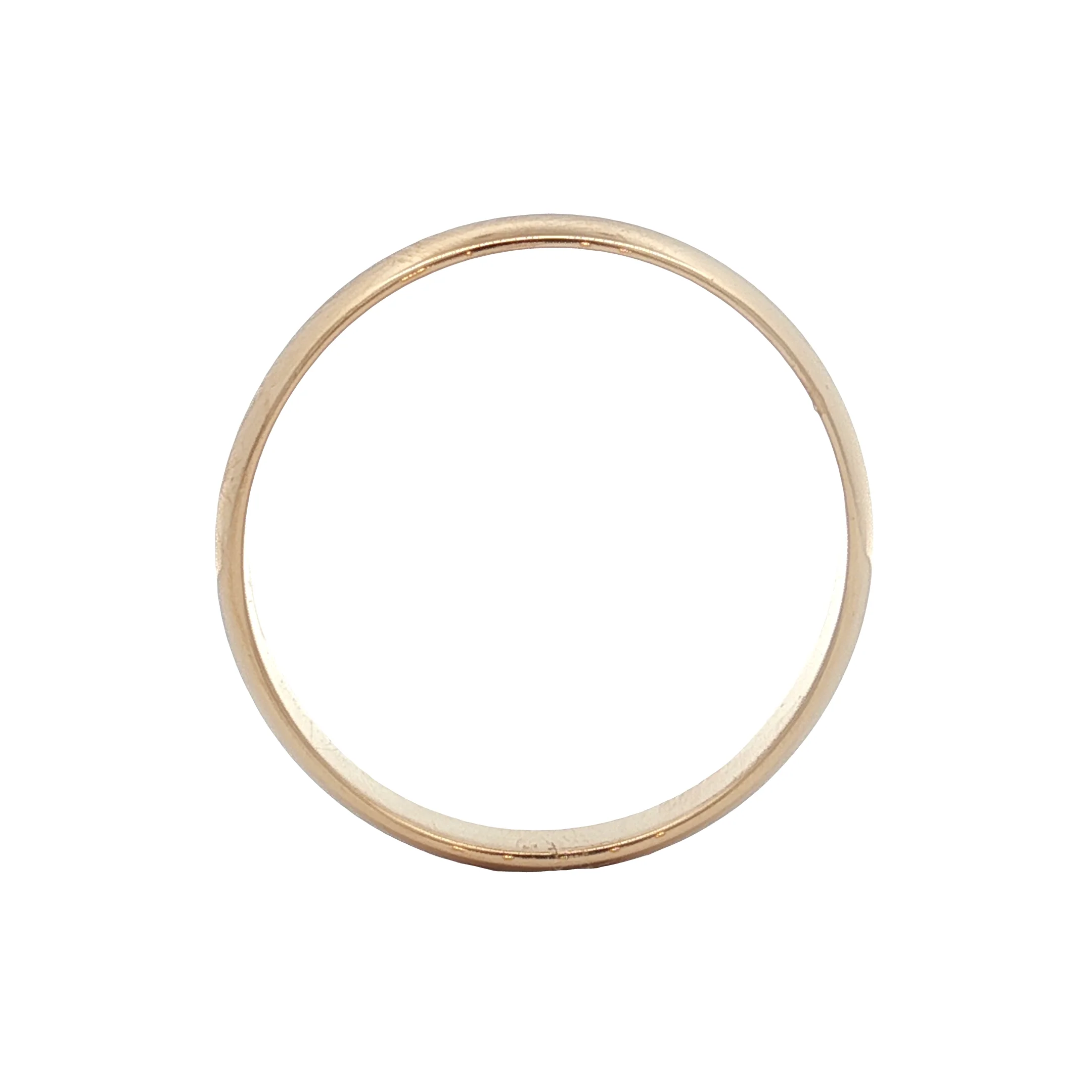 Mens 4mm Half Round Wedding Band 14k Yellow Gold - Image 4