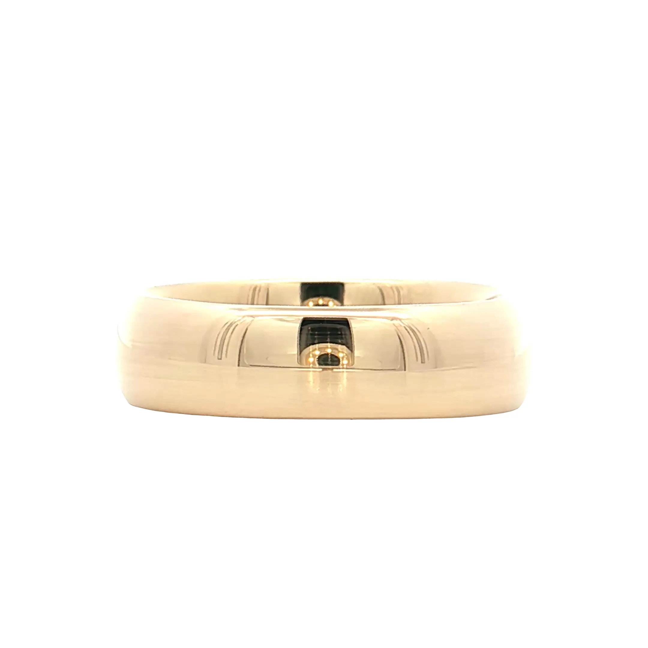 Mens 5mm Comfort Fit Wedding Band 14k Yellow Gold