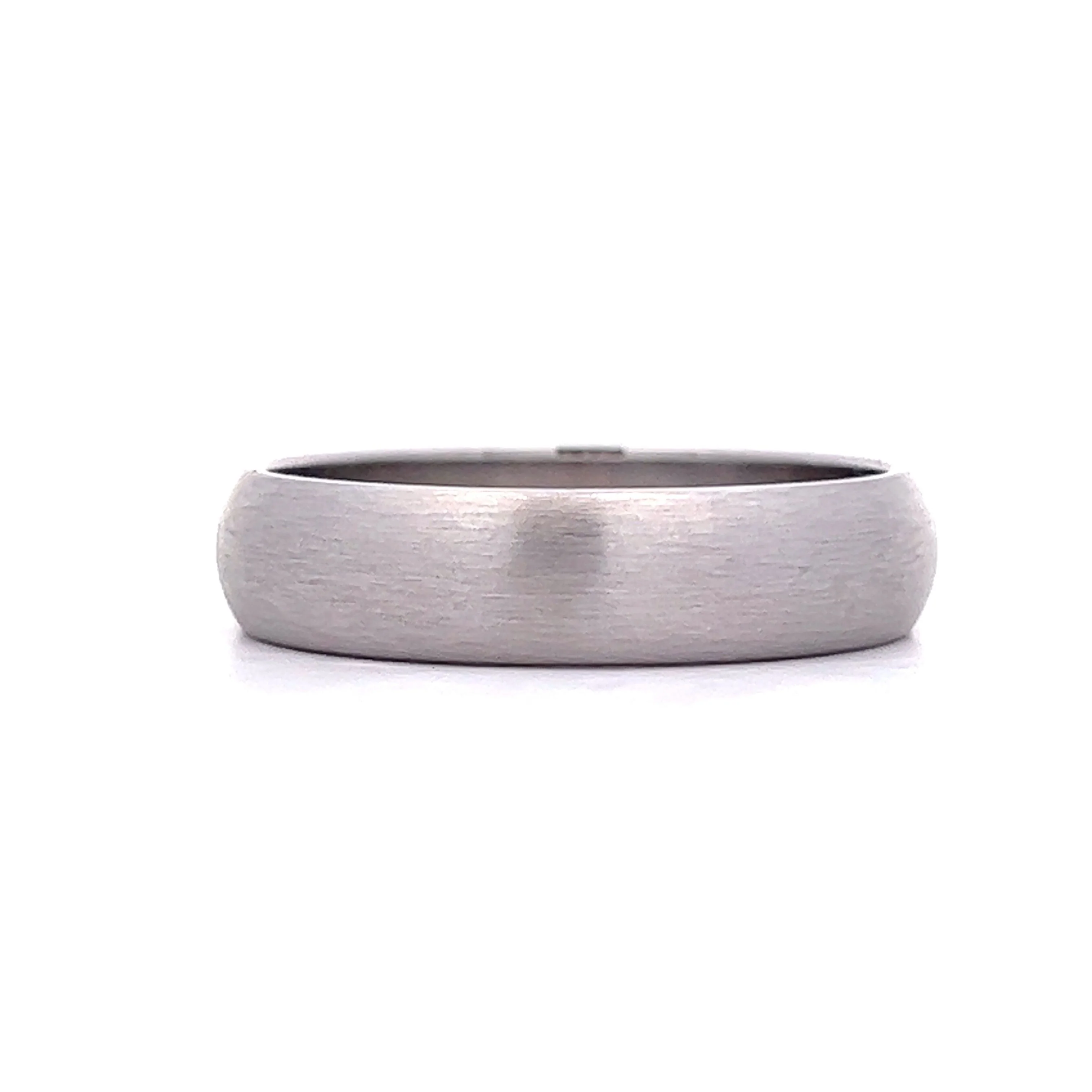 Men's 5mm Satin Finished Wedding Band in 14k White Gold - Image 2