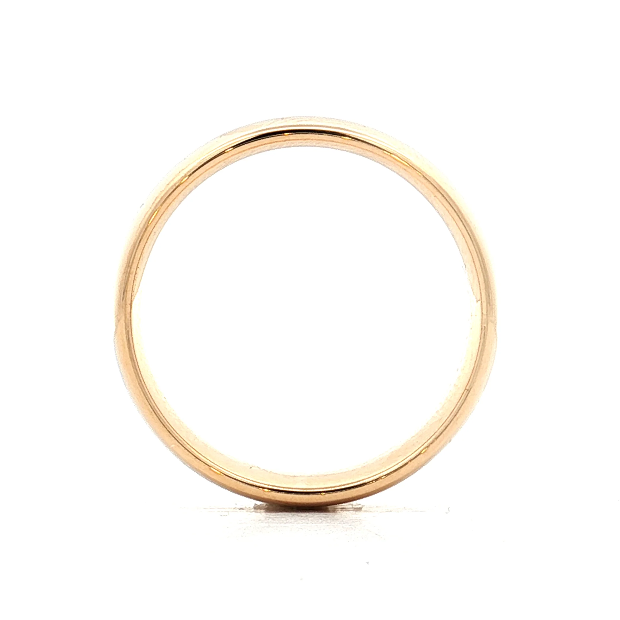 Mens 6mm Eurodome Style Wedding Band 14k Yellow Gold - Image 4