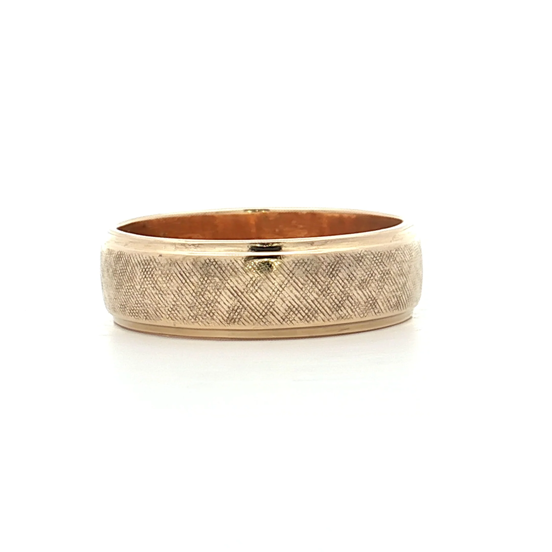 Mens 6mm Florentine Step Edge Wedding Band 14k - Image 2