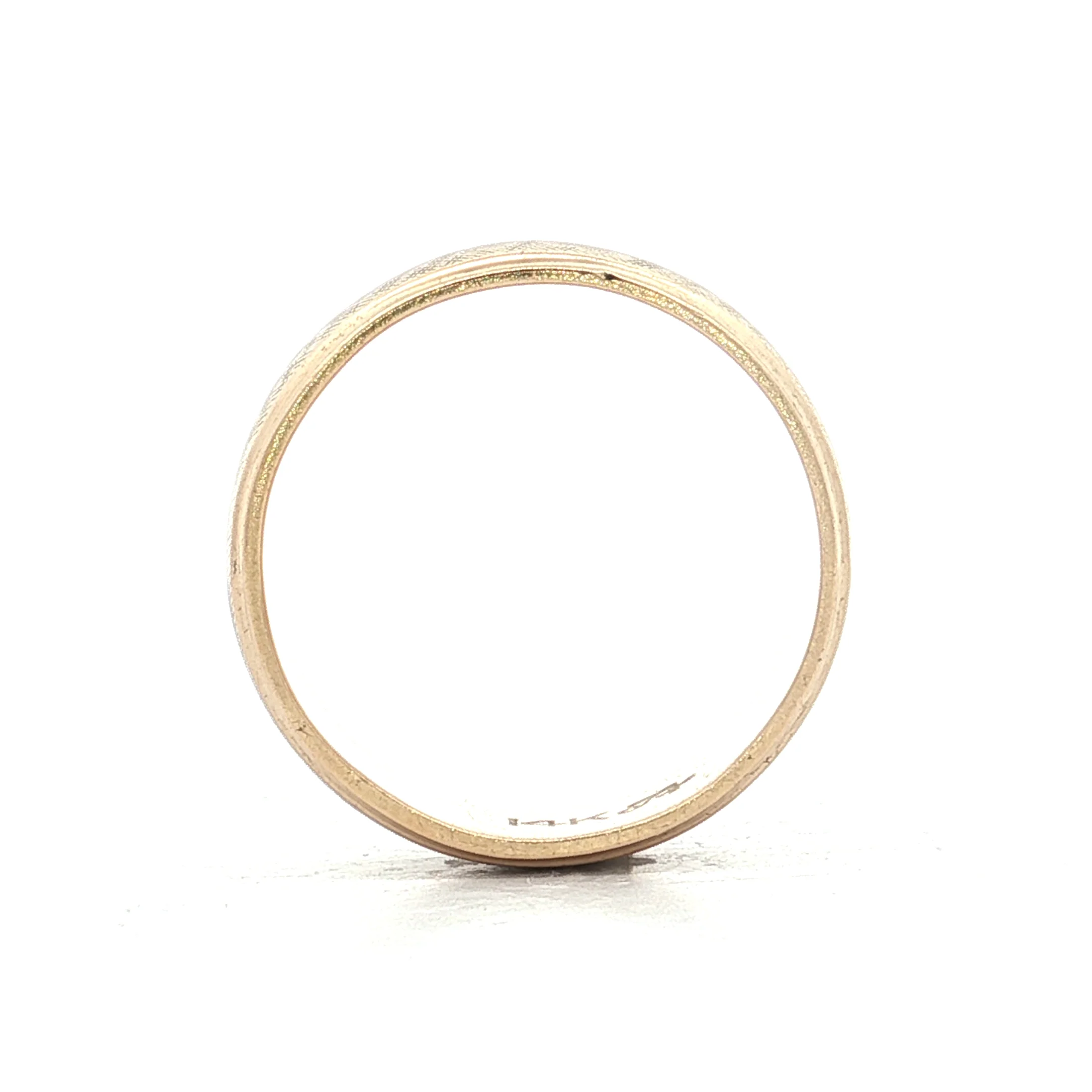 Mens 6mm Florentine Step Edge Wedding Band 14k - Image 4