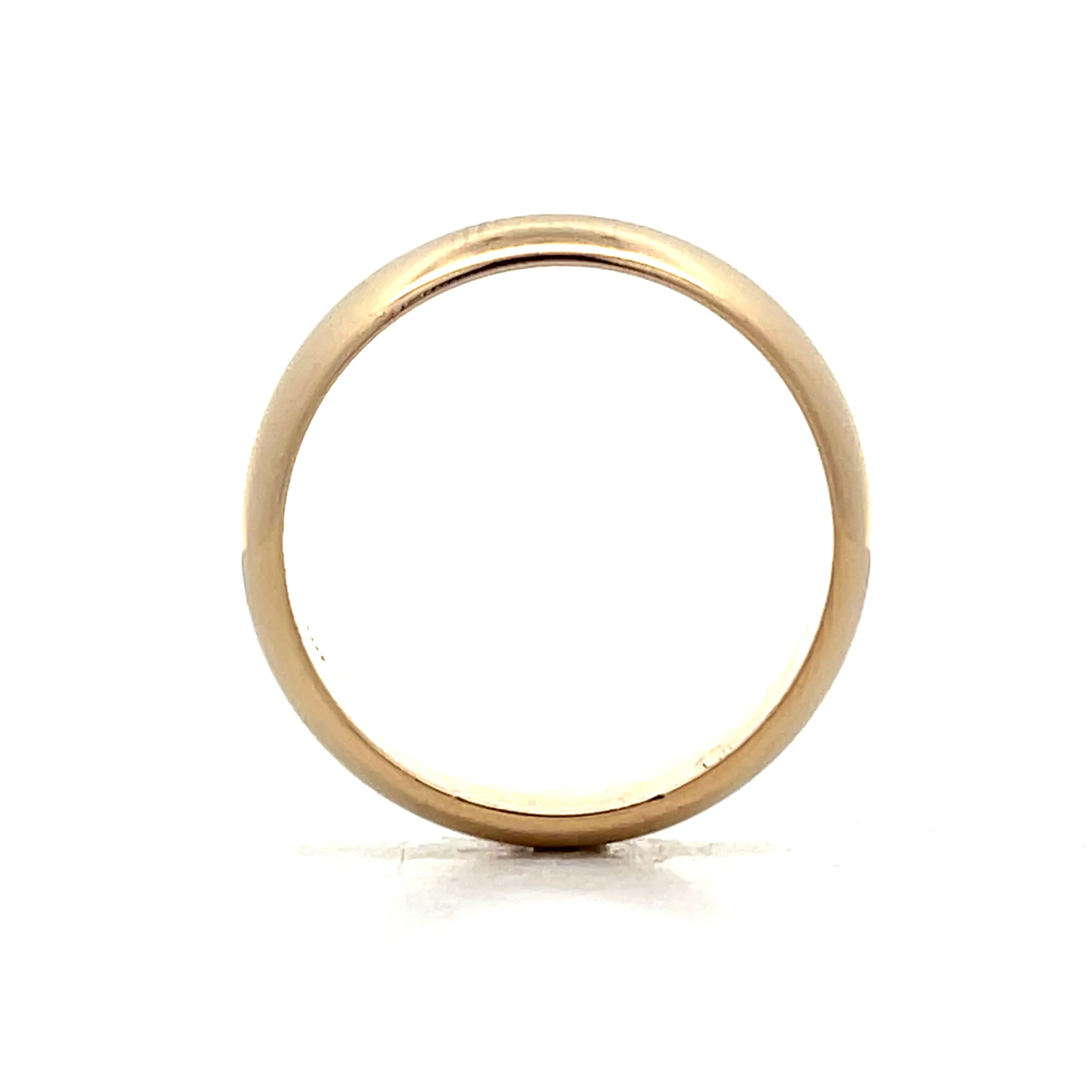 Mens 6mm Half Round Wedding Band in 14k Yellow Gold - Image 4