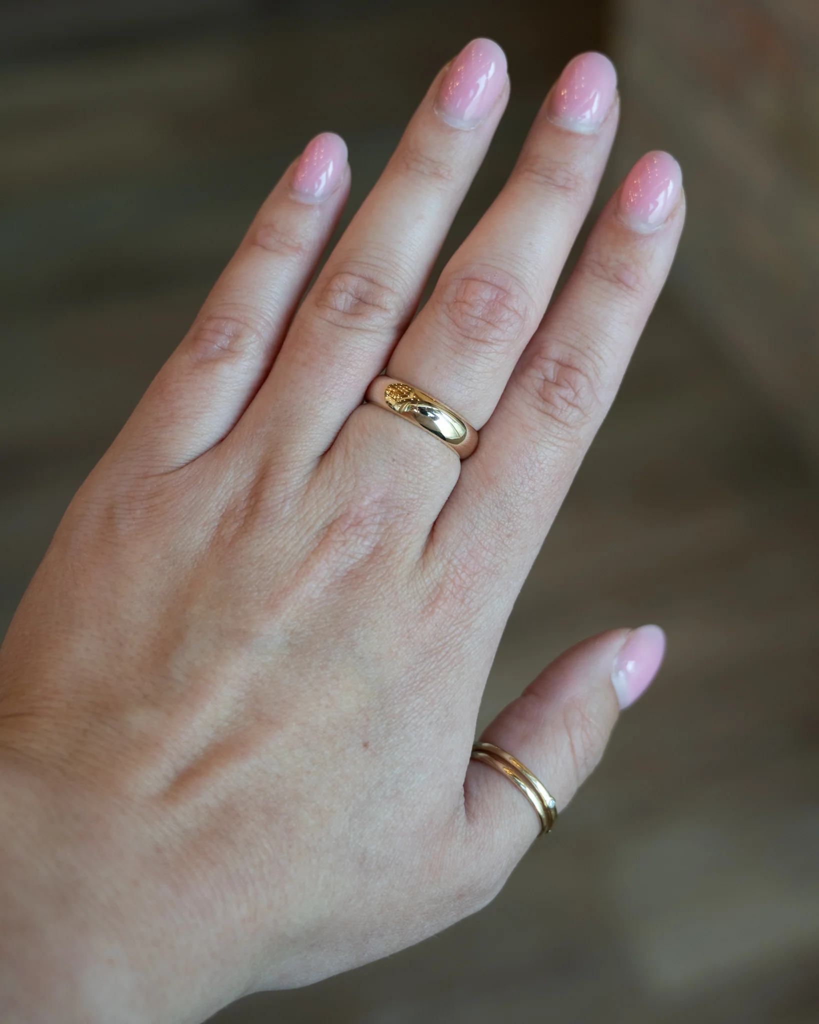 Mens 6mm Half Round Wedding Band in 14k Yellow Gold - Image 7