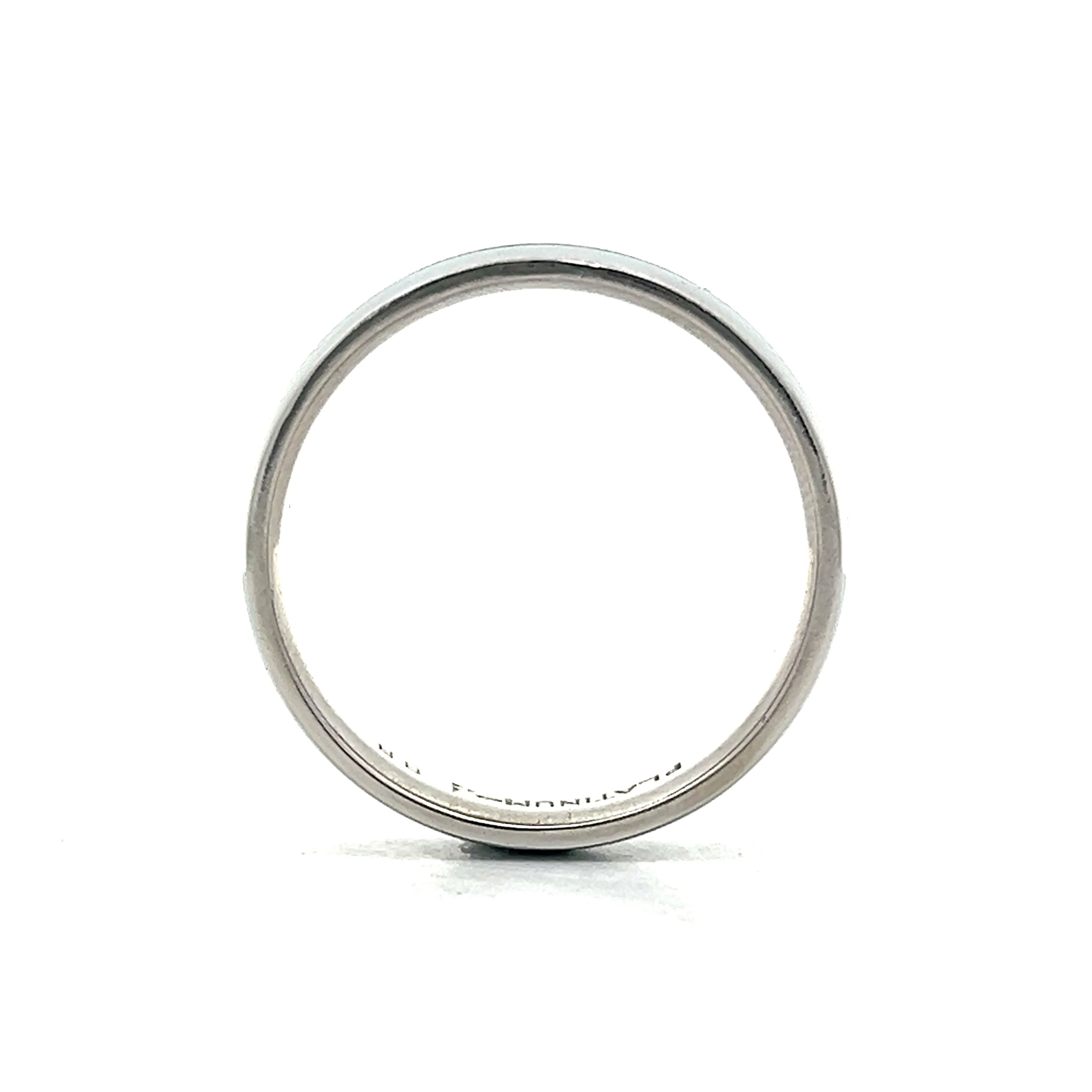 Men's 6mm Half Round Wedding Band in Platinum - Image 4
