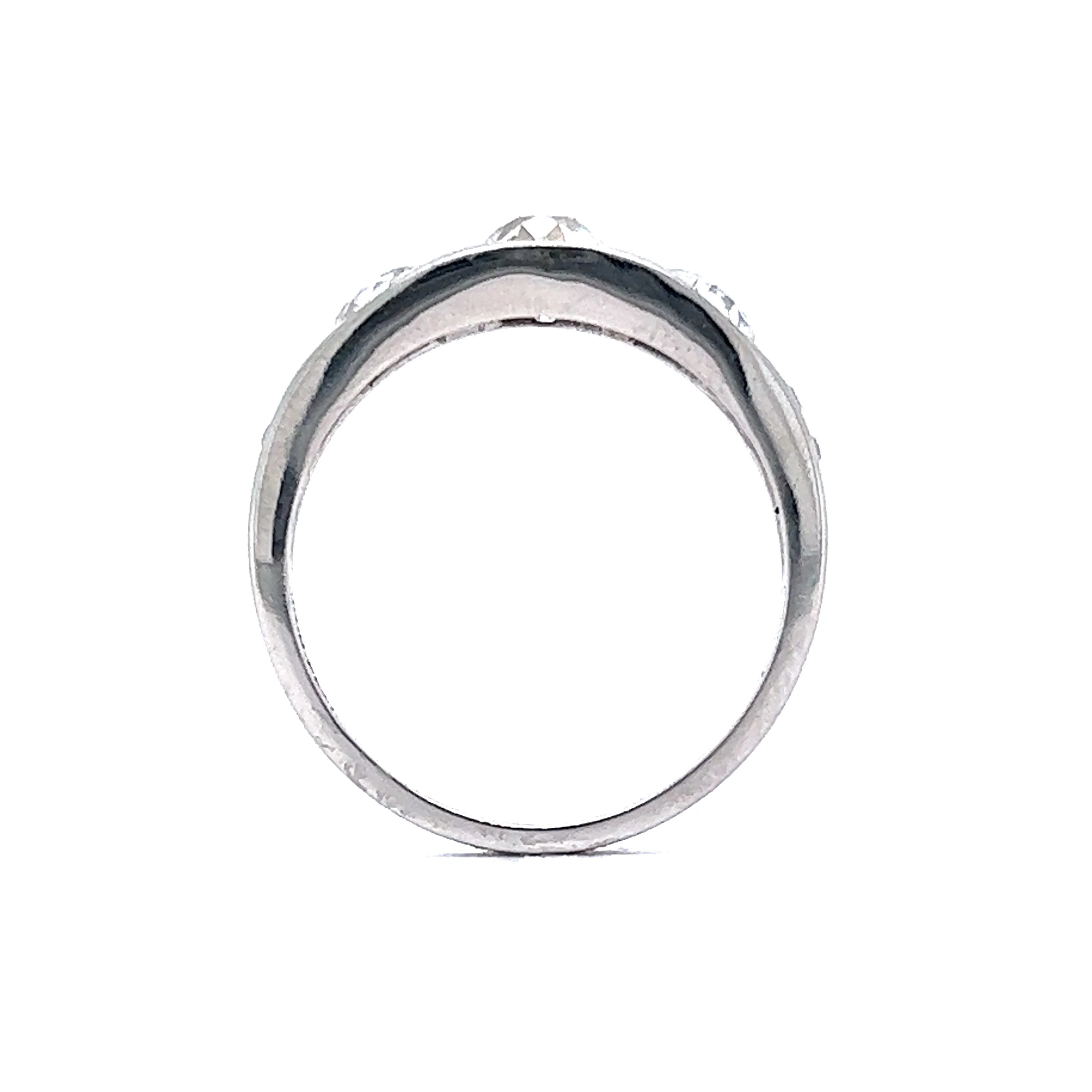 Antique Art Deco Diamond Ring in Platinum - Image 4