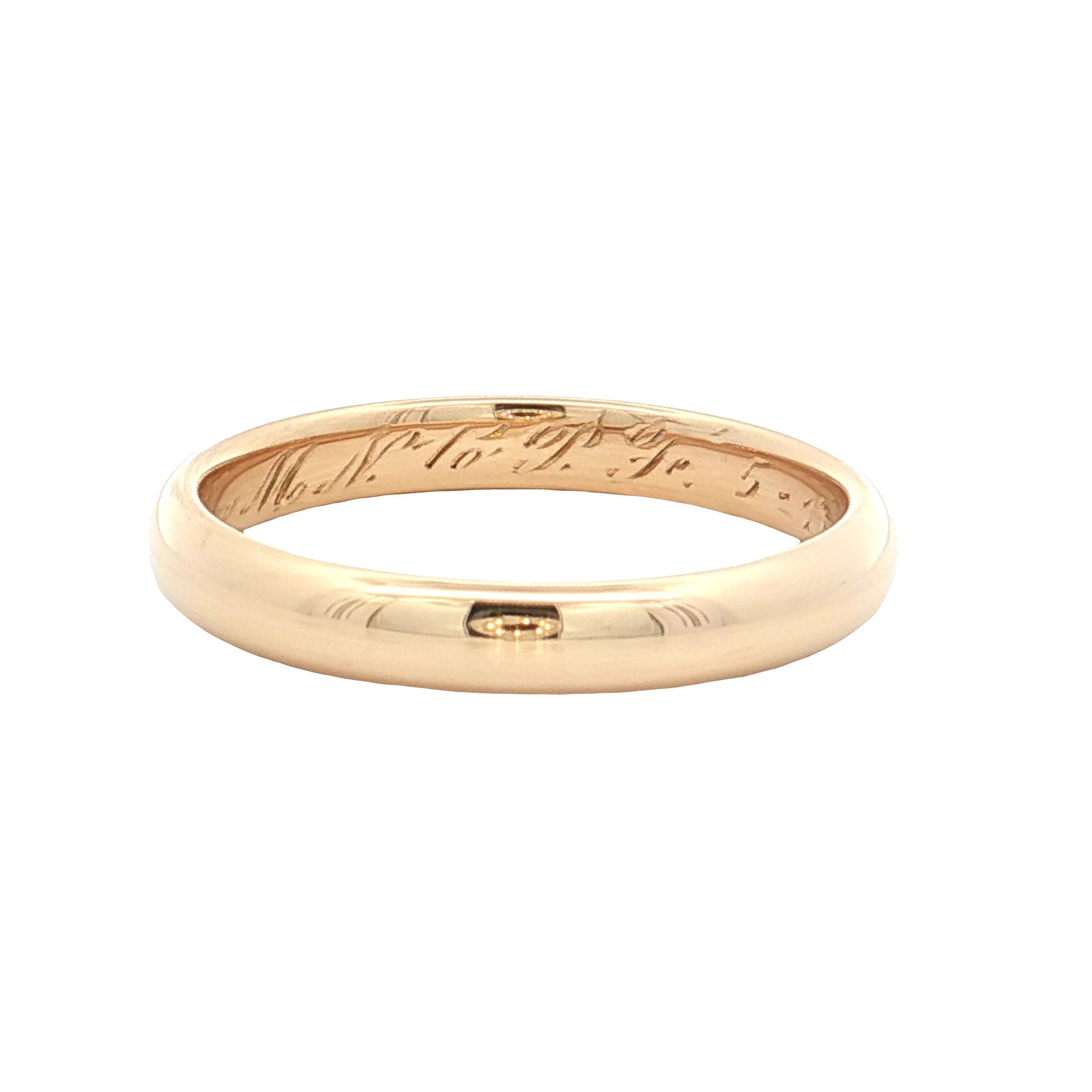 Mens Antique Edwardian Wedding Band 14k Yellow Gold - Image 5