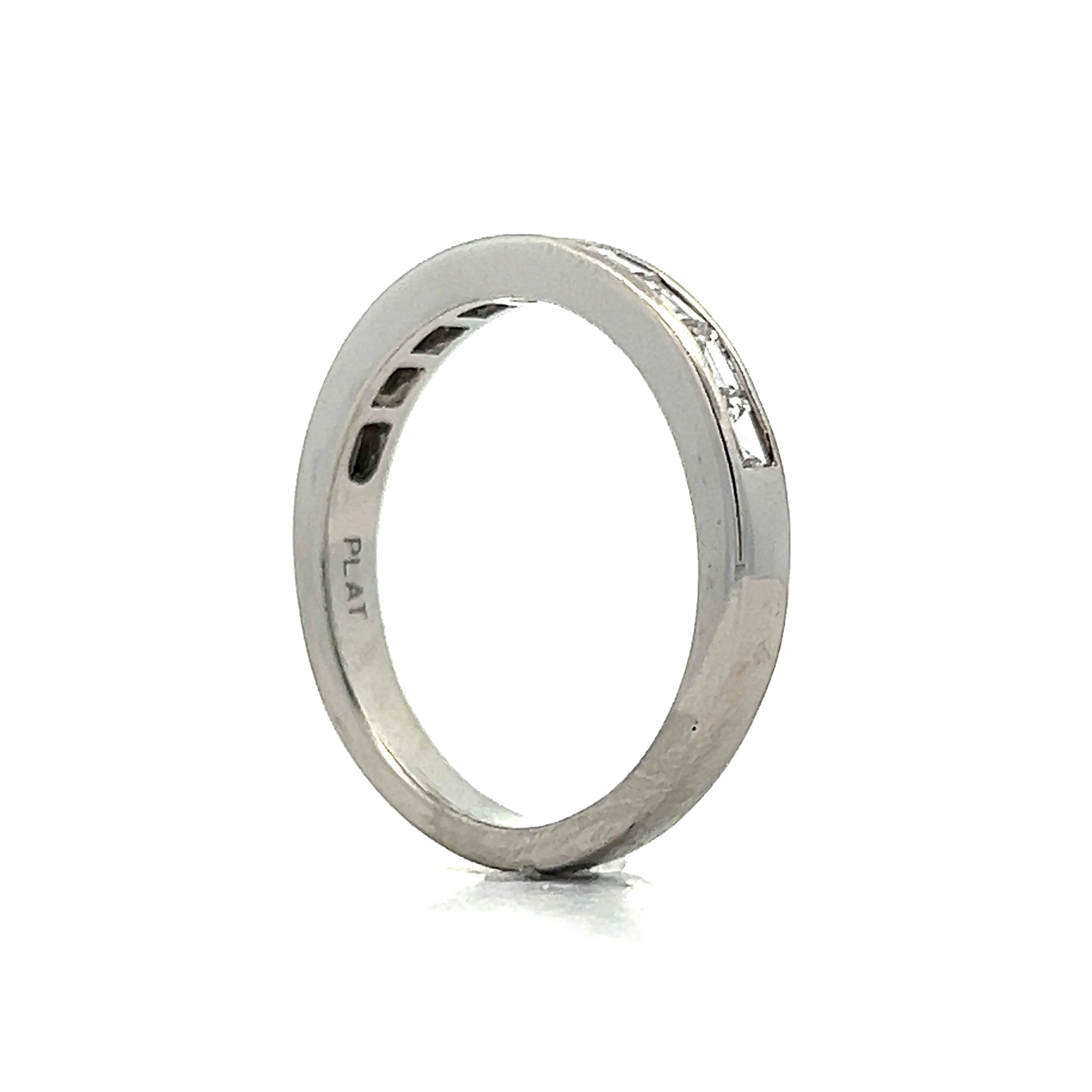 Men's Baguette Diamond Wedding Band in Platinum - Image 5