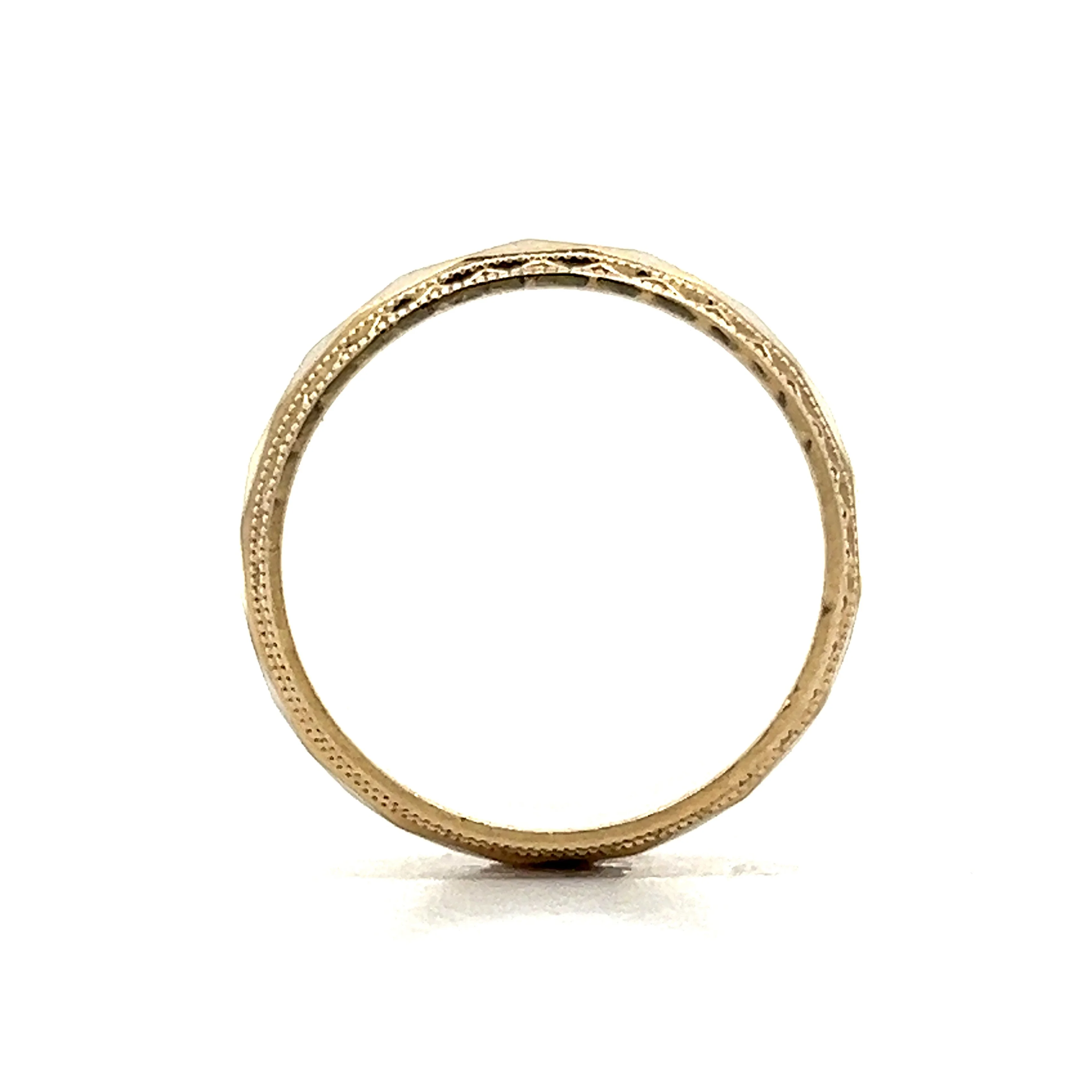 Men's Fancy Geometric Wedding Band in 14k Yellow Gold - Image 4
