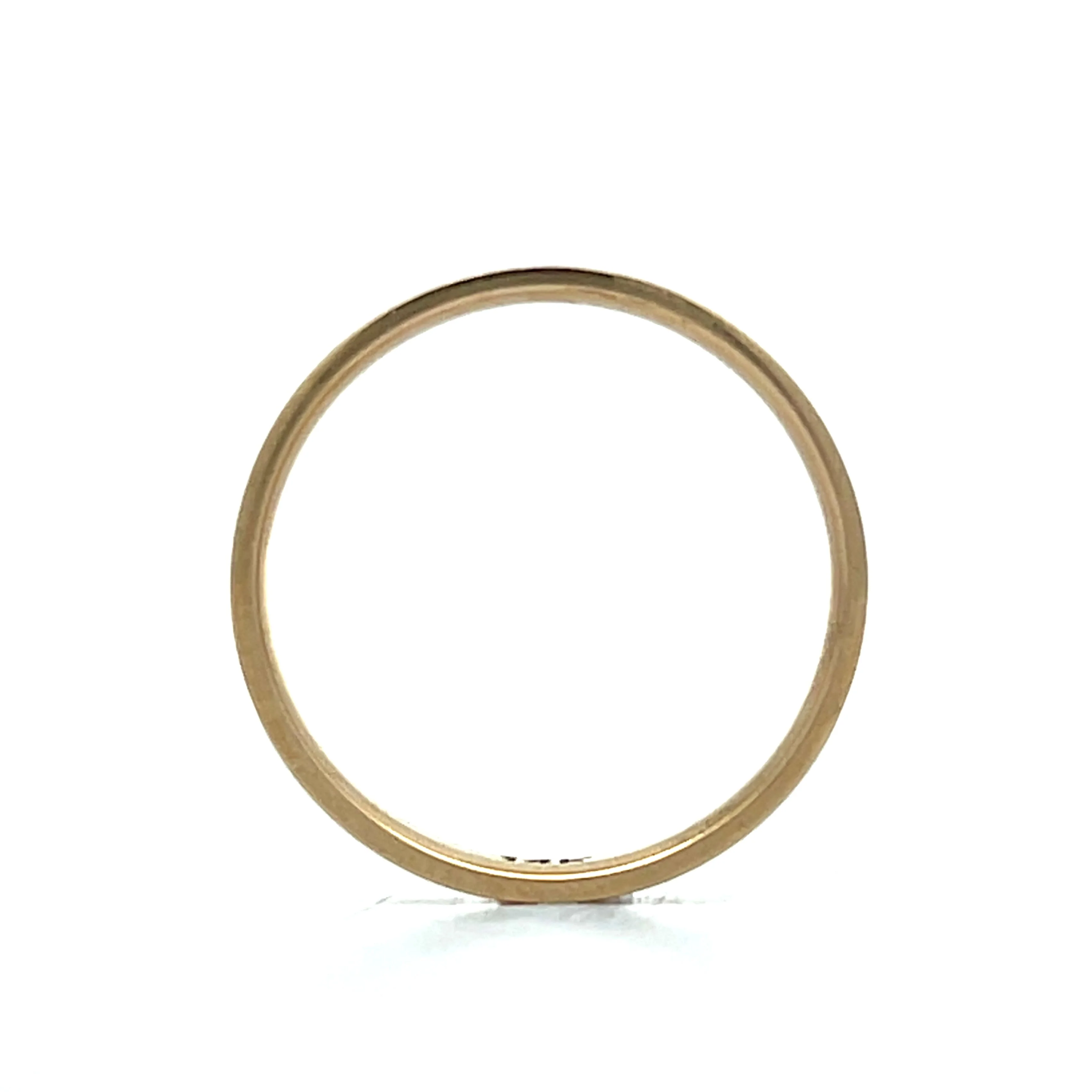 Mens Ridged Vintage Wedding Band in 14k Yellow Gold - Image 4