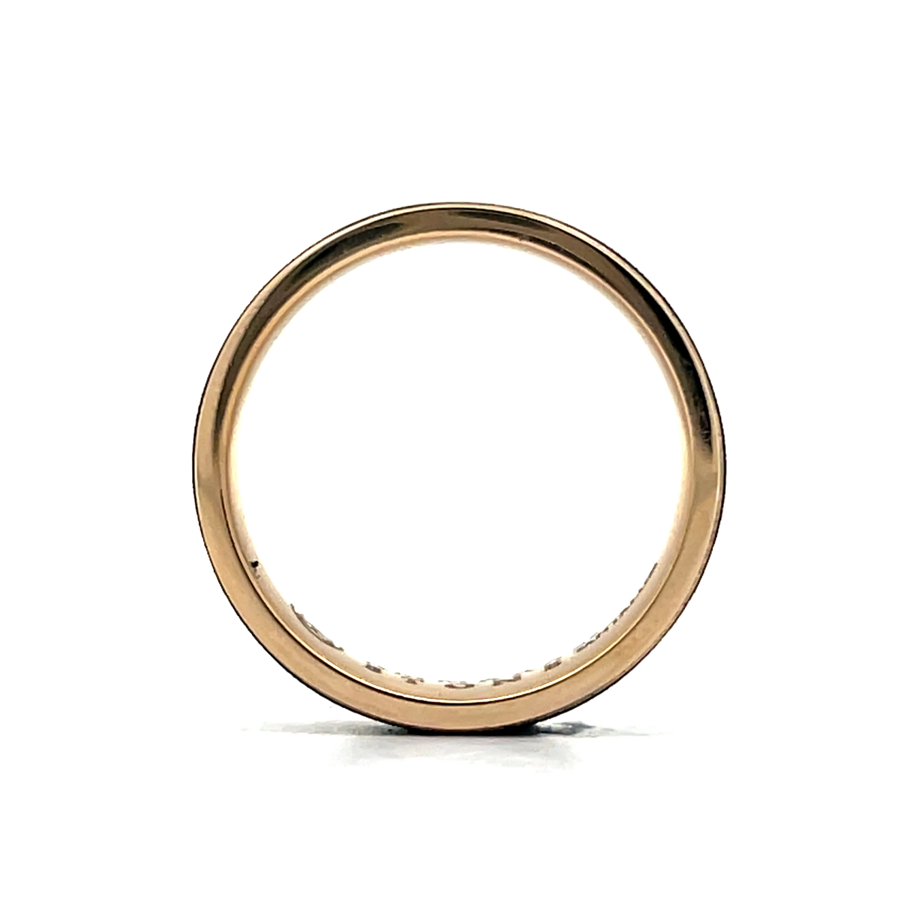 Mens Sandblast Tantalum Wedding Band in 14k - Image 4