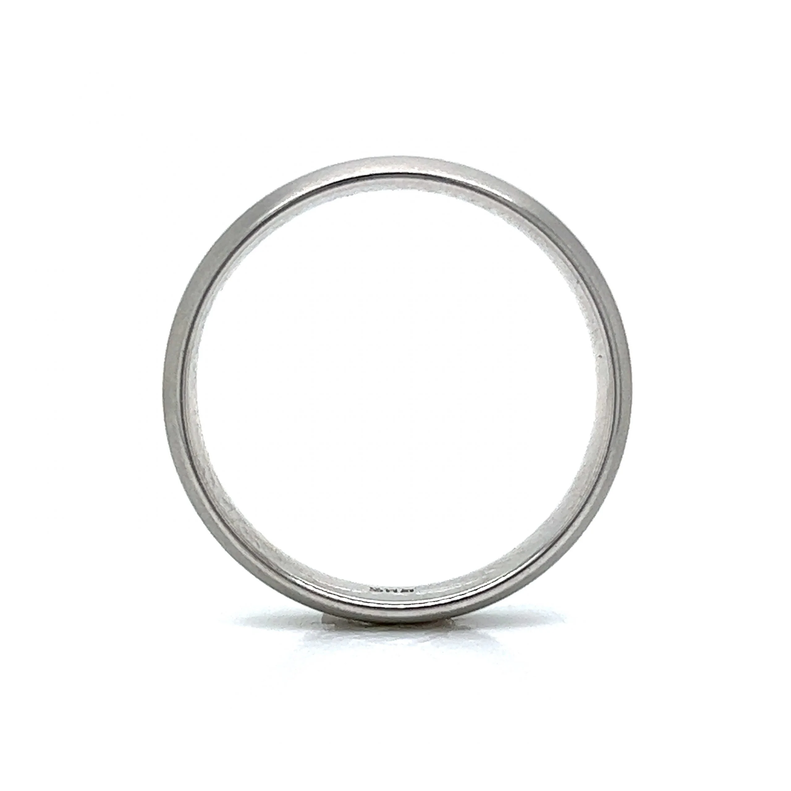 Men's Satin Finished 5mm Wedding Band in Platinum - Image 4