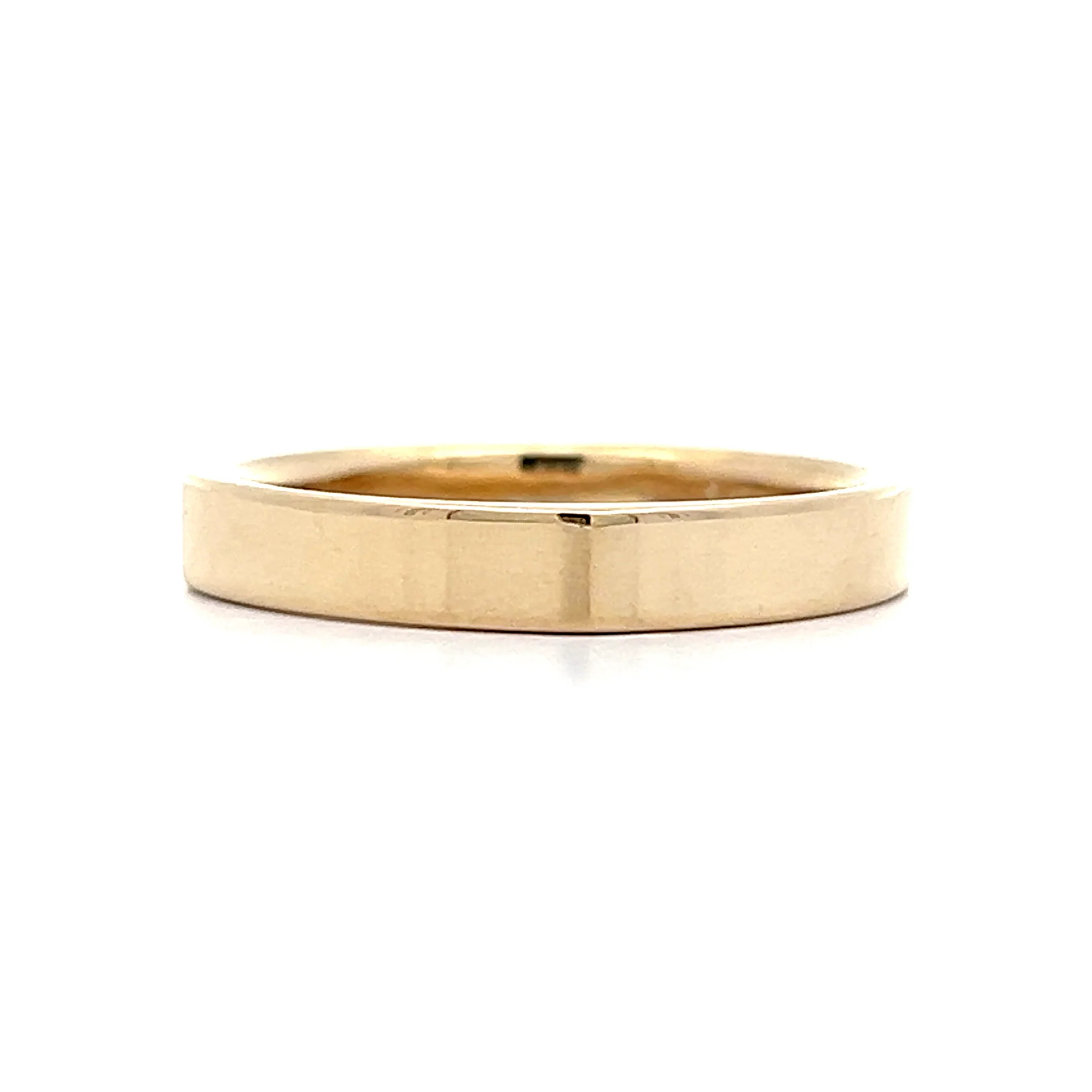 Men's Square Edge Wedding Band in 14k Yellow Gold - Image 3
