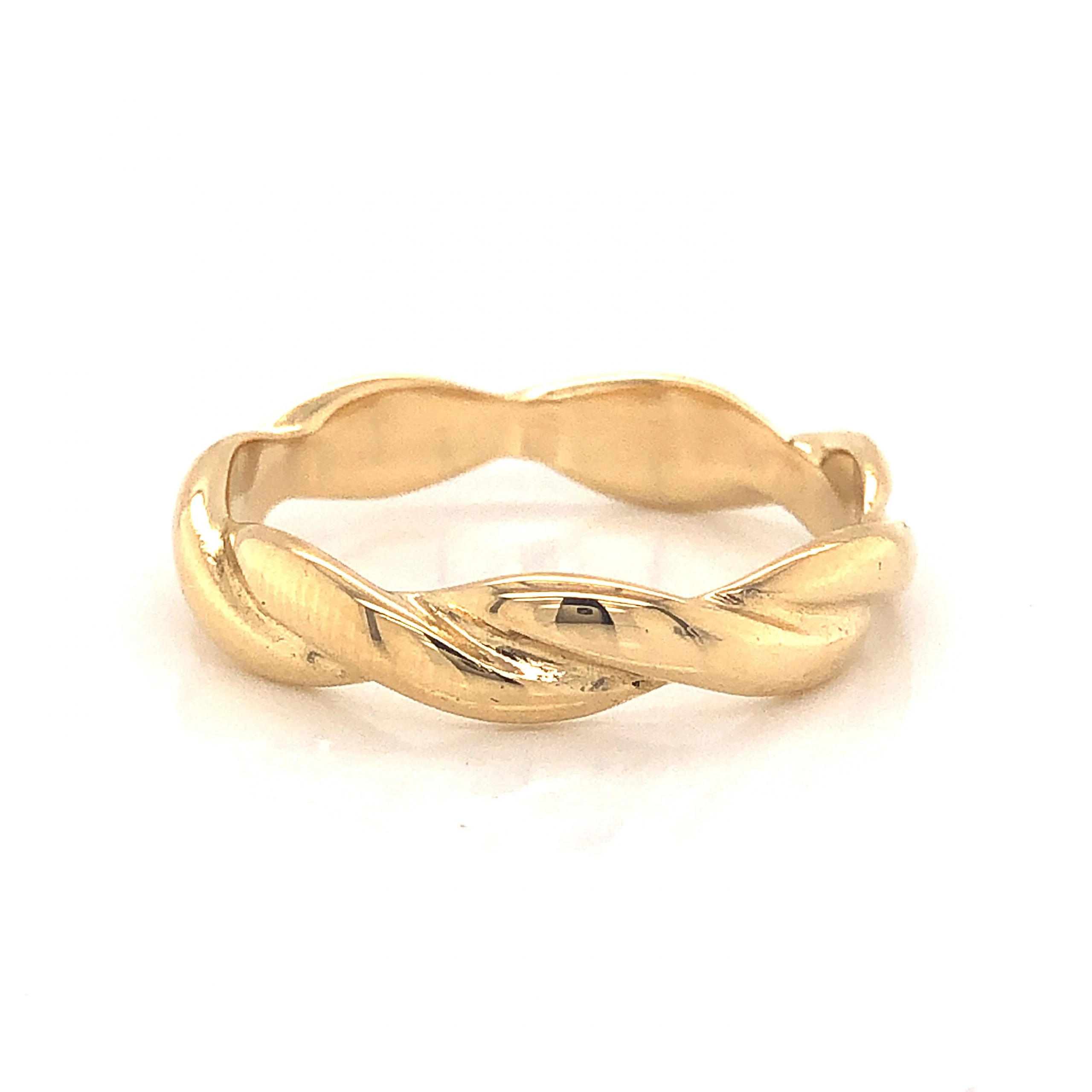 Men's Twist Wedding Band in 18k Yellow Gold - Image 3