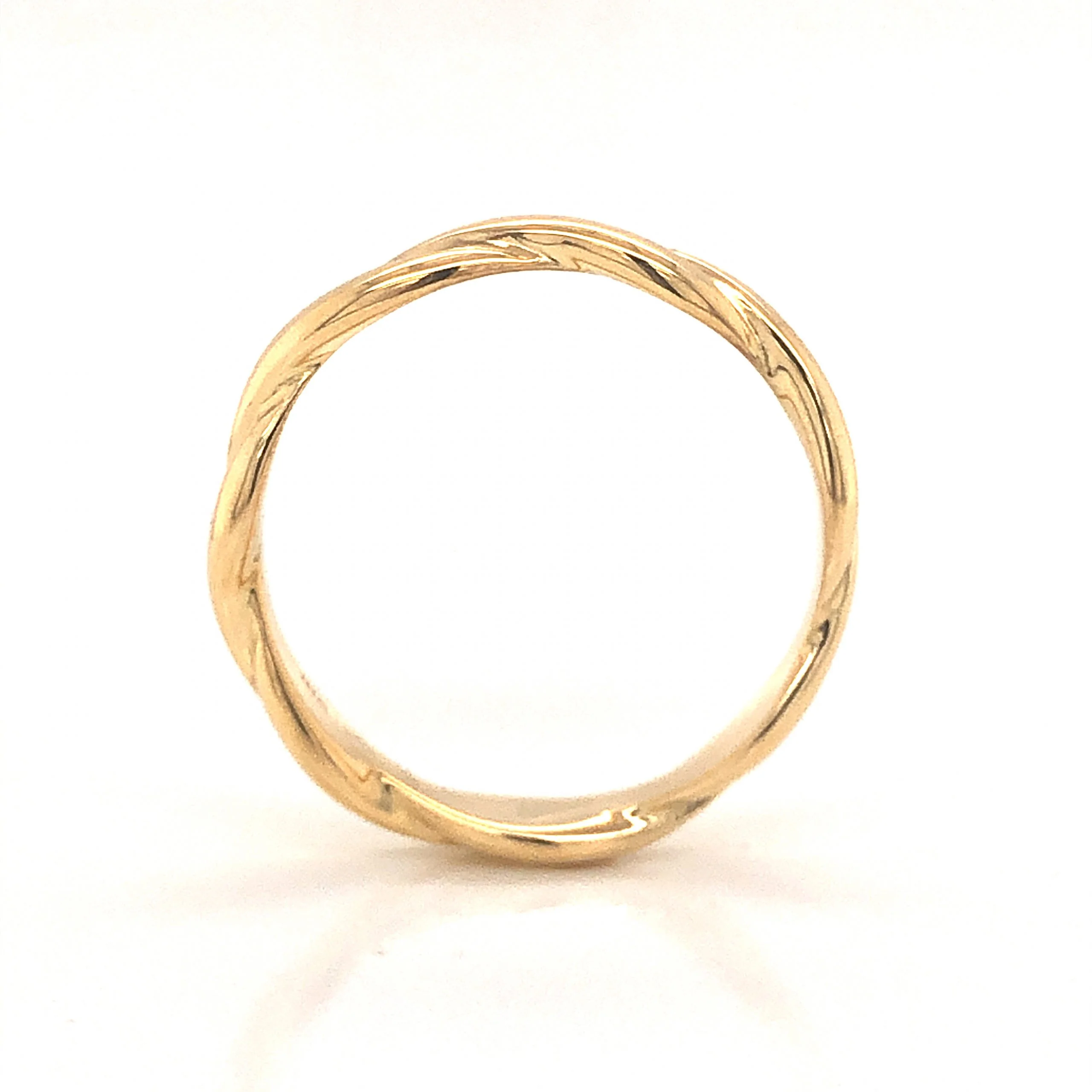 Men's Twist Wedding Band in 18k Yellow Gold - Image 4