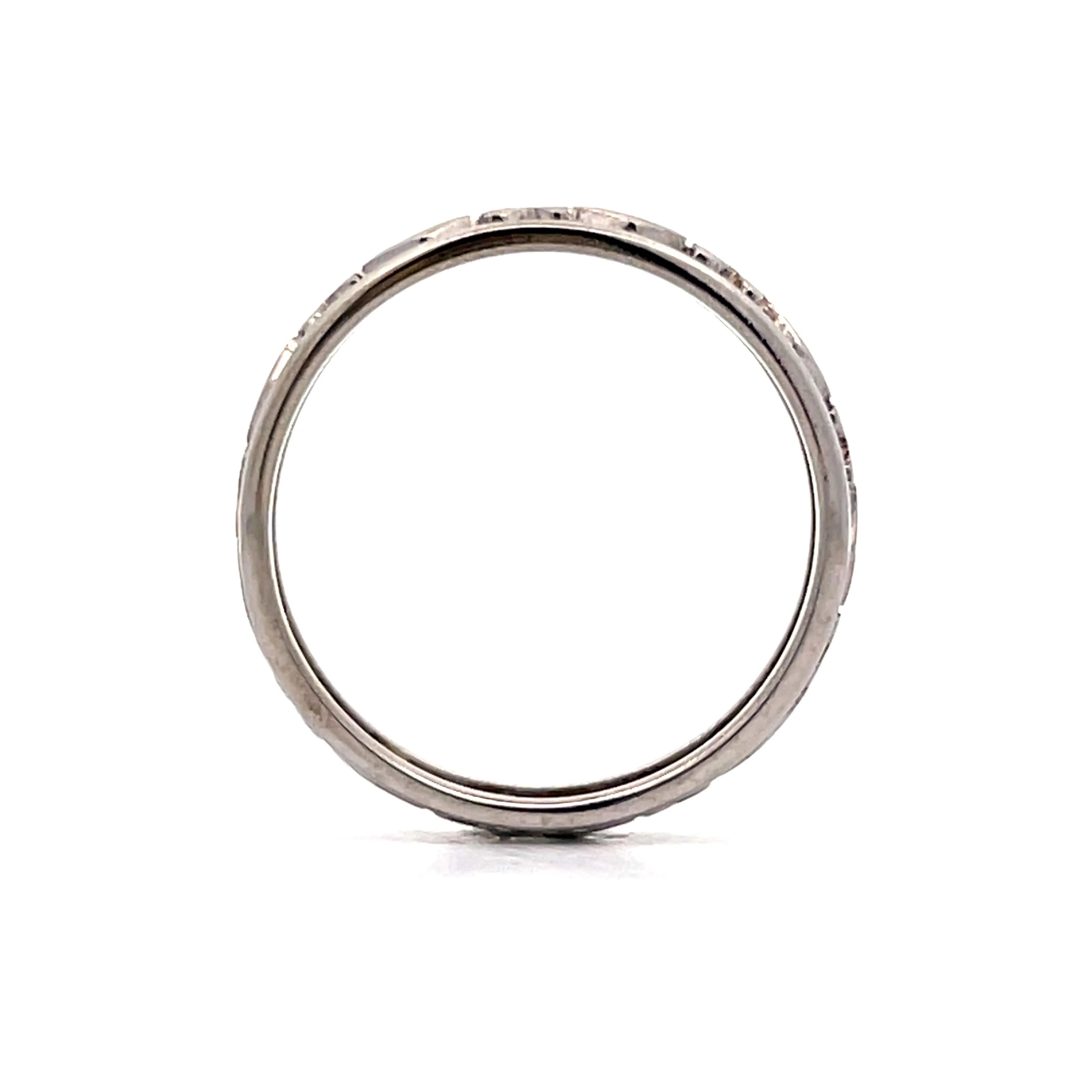 Mens Vintage Mid-Century Geometric Band in 14k - Image 4