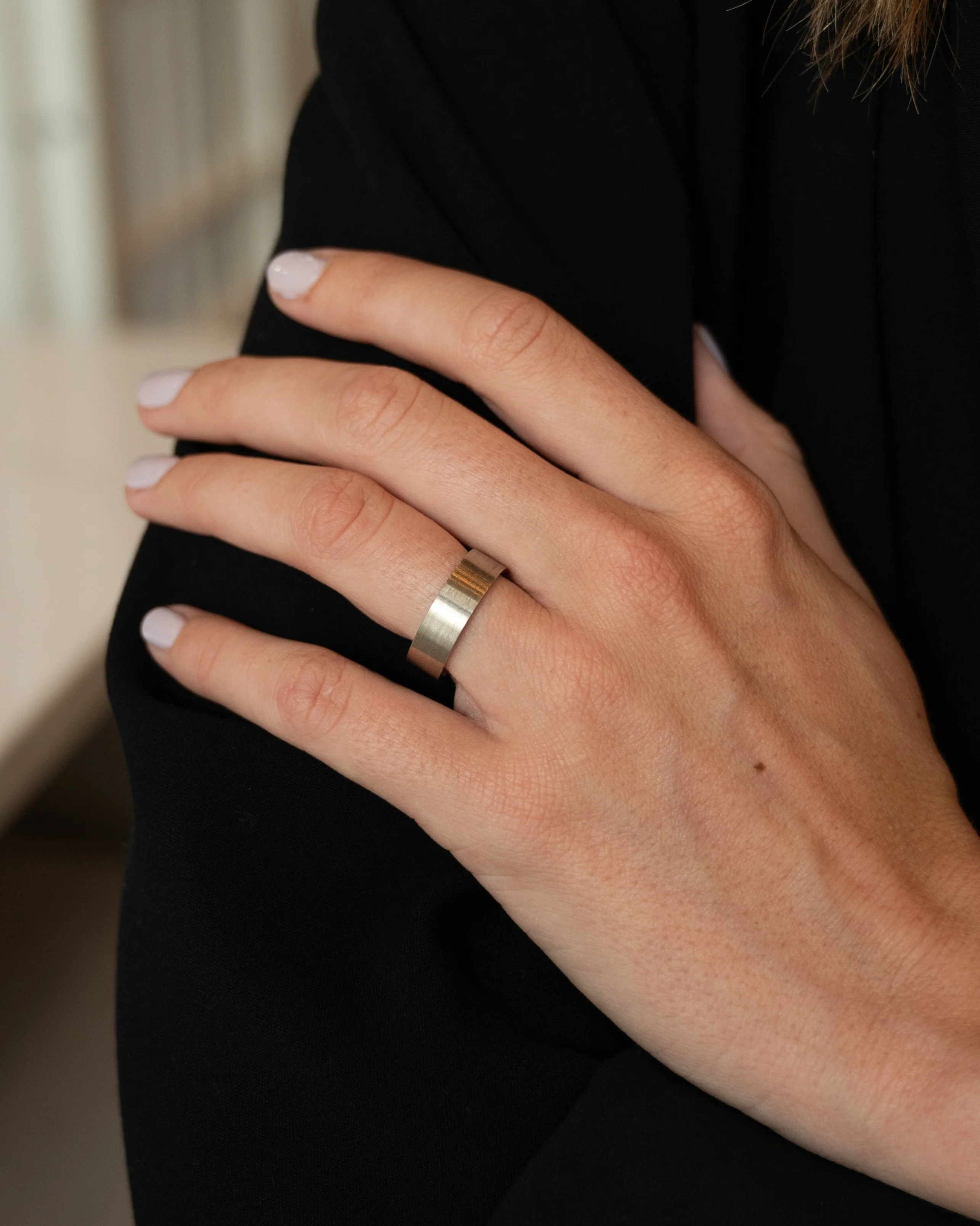 Men's Wedding Band 14k White Gold - Image 7