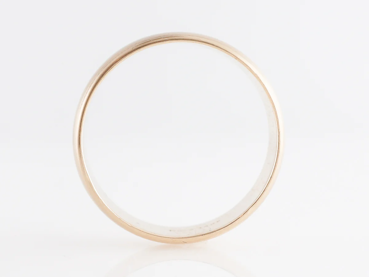 Men's Yellow Gold Wedding Band w/ Brushed Finish 14k - Image 3