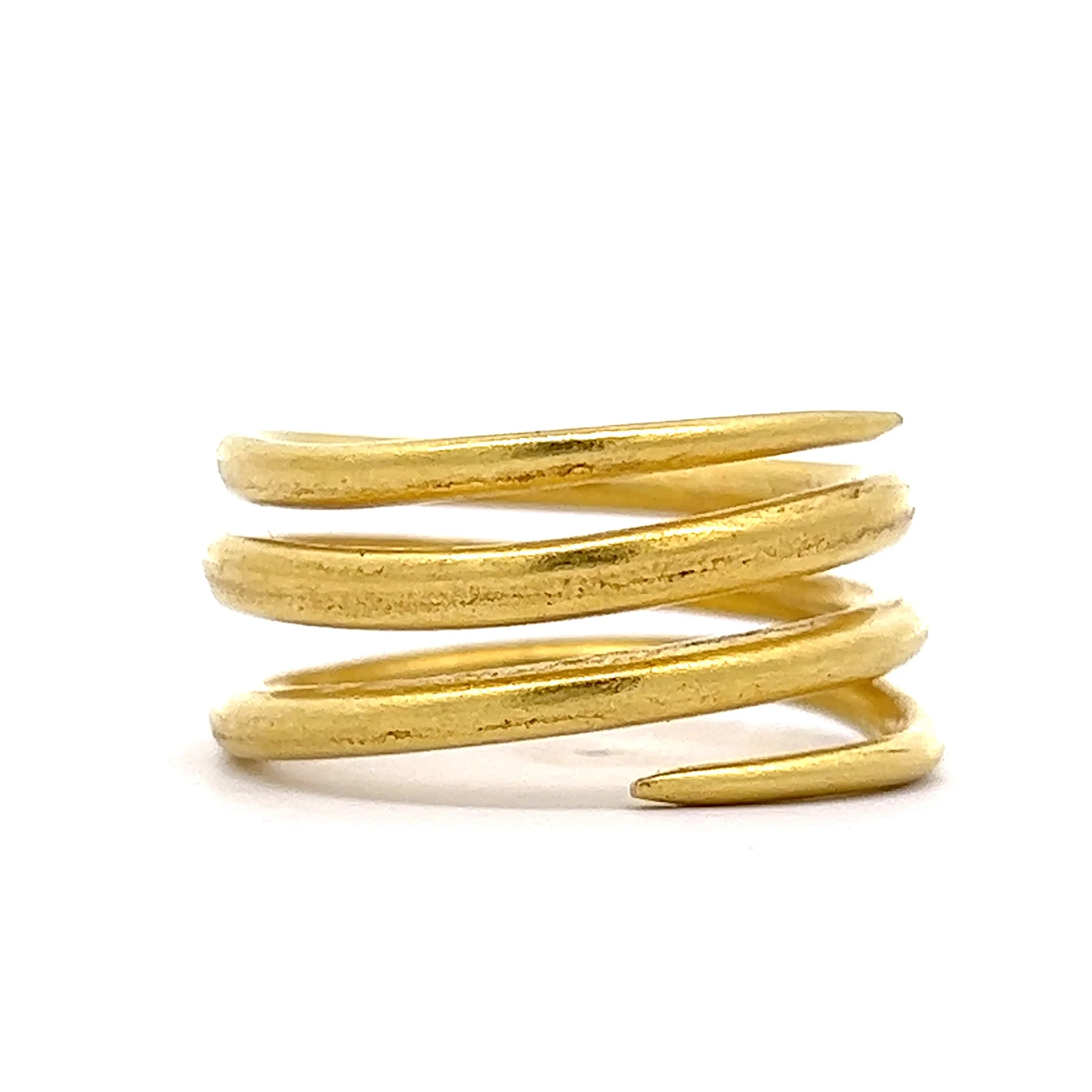 Coiled Snake Right Hand Ring in 20k Yellow Gold - Image 3
