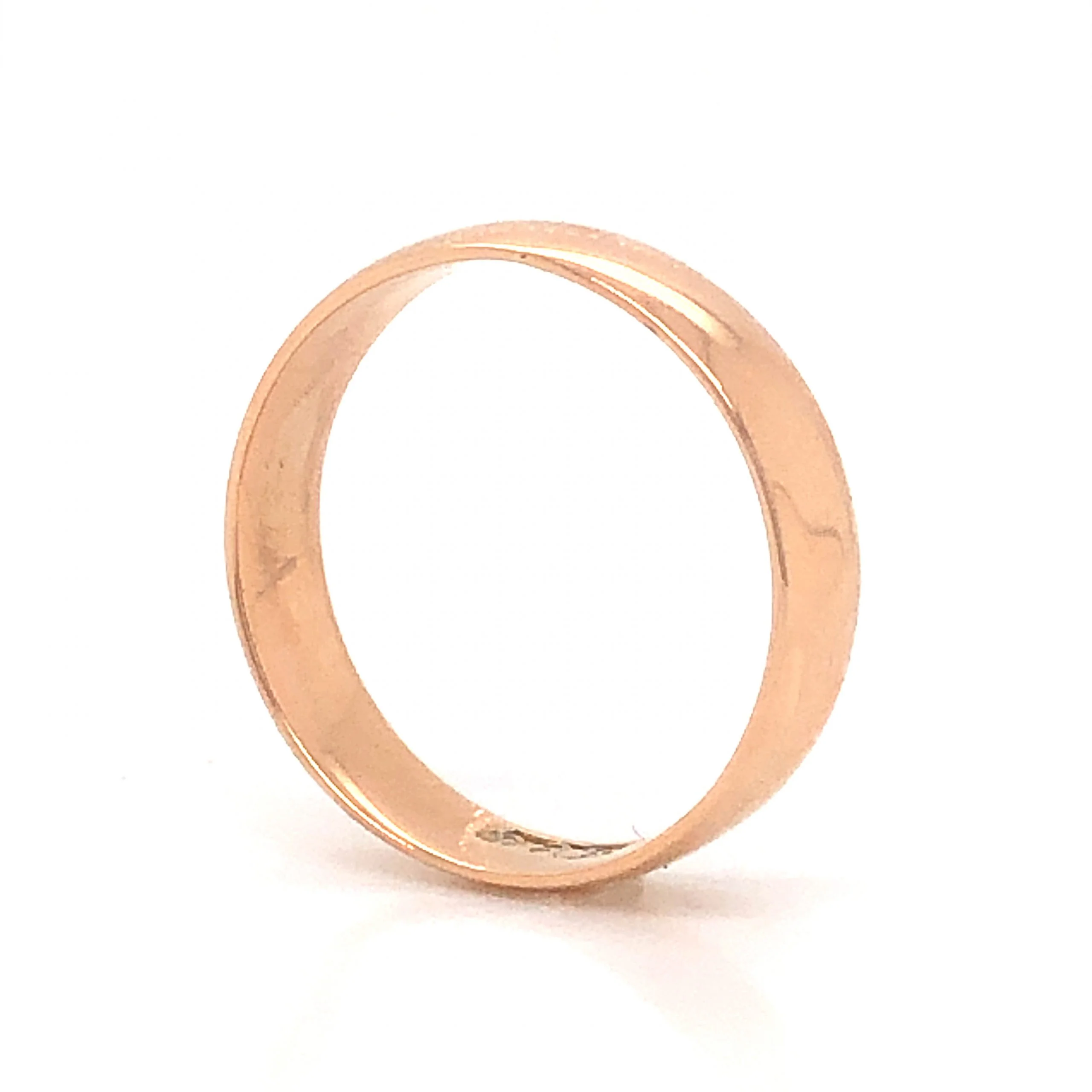 Mid-Century 5mm Wedding Band in 18k Rose Gold - Image 3
