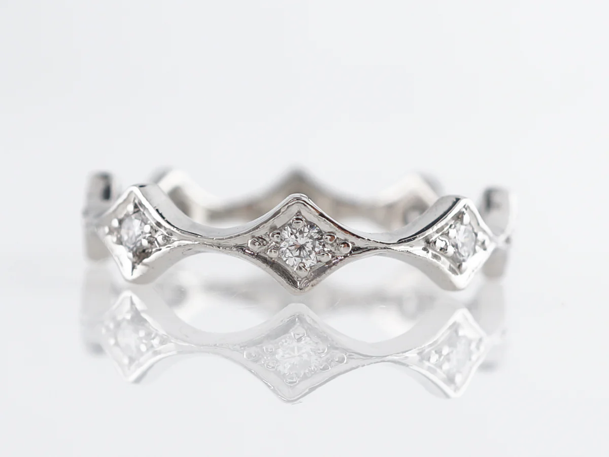 Mid-Century Diamond Eternity Ring in Platinum
