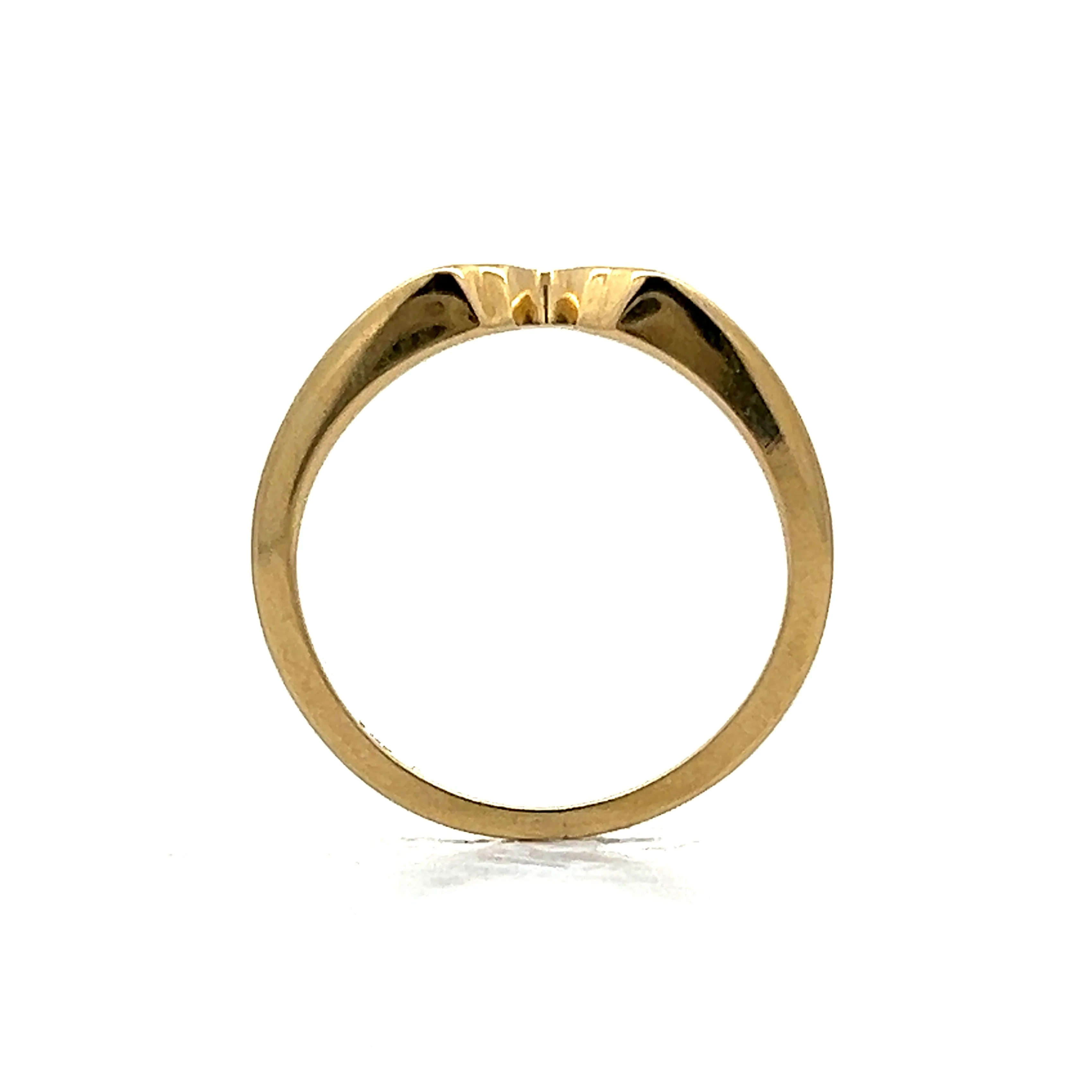 Minimalist Contour Wedding Band in 14k Yellow Gold - Image 4